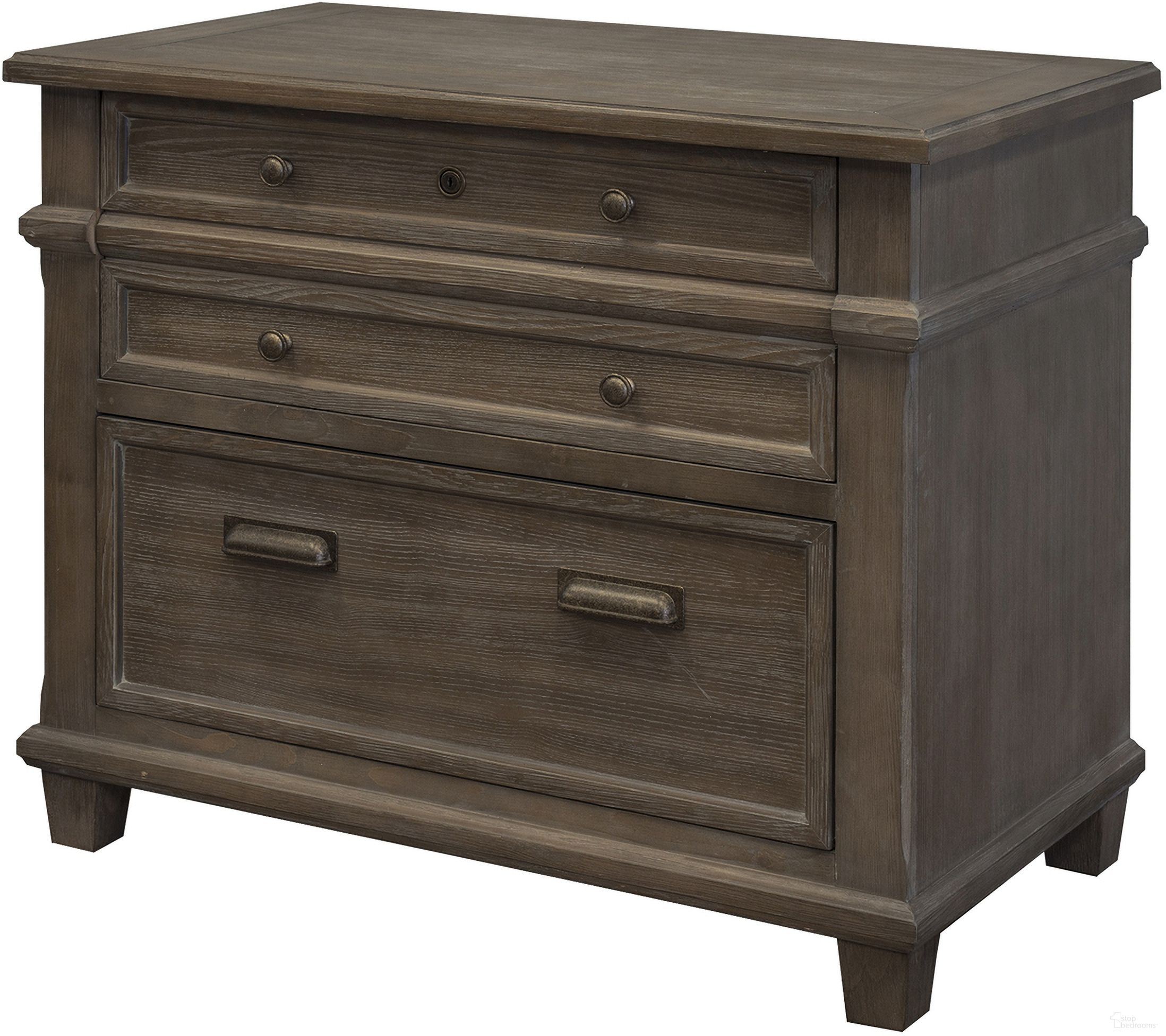 The appearance of Carson Wood Lateral File with Storage File Drawer In Weathered Gray designed by Martin Furniture in the country / farmhouse interior design. This weathered gray piece of furniture was selected by 1StopBedrooms from Carson Collection to add a touch of cosiness and style into your home. Sku: IMCA450. Material: Wood.