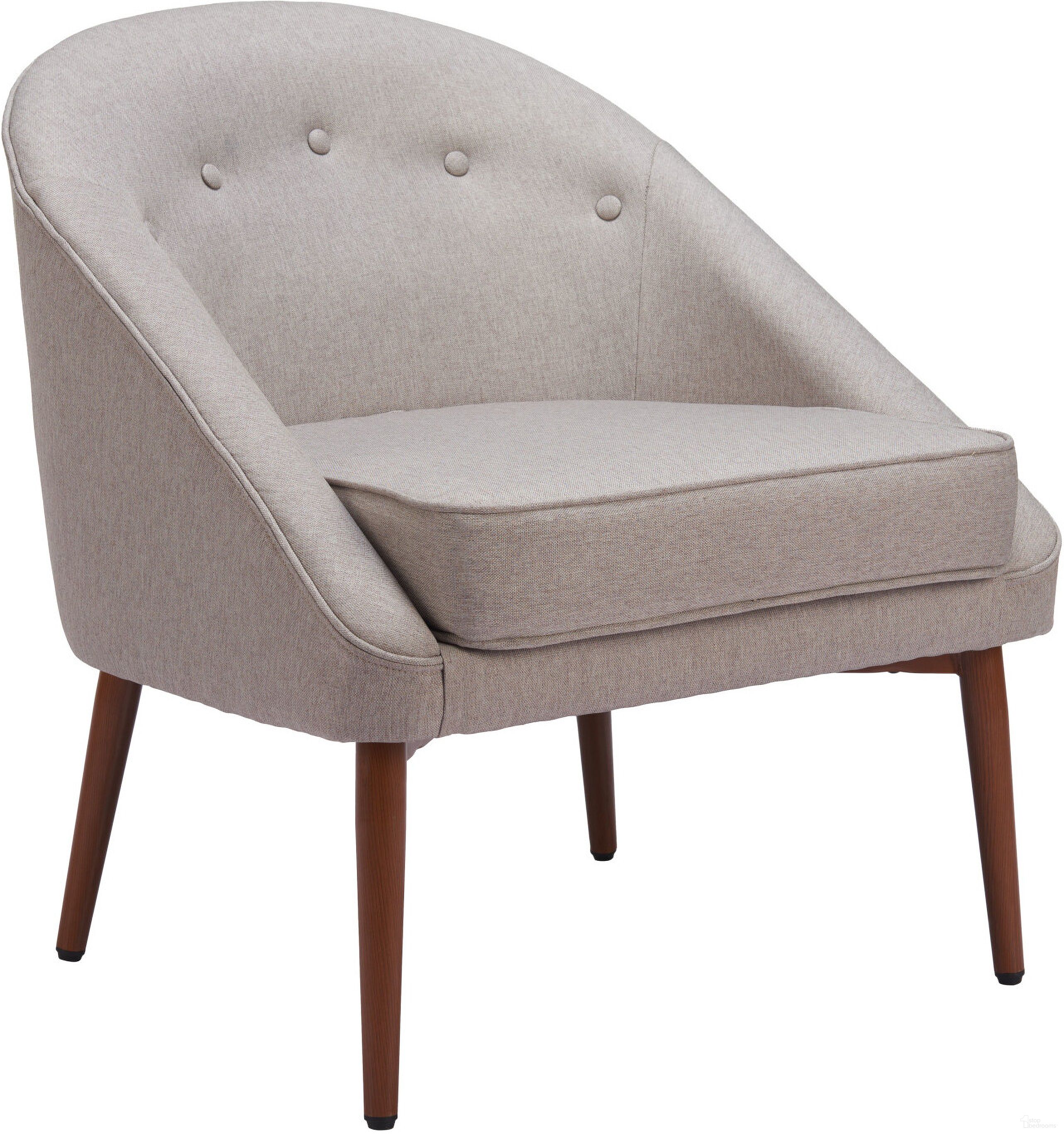 The appearance of Carter Curved Accent Chair In Gray designed by Zuo Modern in the modern / contemporary interior design. This gray piece of furniture  was selected by 1StopBedrooms from Carter Collection to add a touch of cosiness and style into your home. Sku: 109876. Material: Rubberwood.