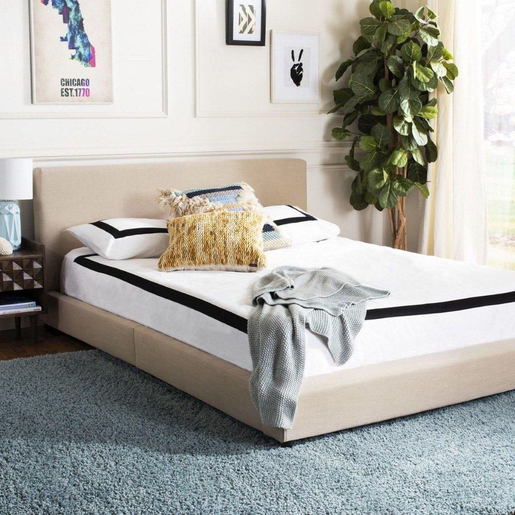 The appearance of Carter Beige Linen Youth Upholstered Platform Bedroom Set designed by Safavieh in the transitional interior design. This beige linen piece of furniture was selected by 1StopBedrooms from Carter Collection to add a touch of cosiness and style into your home. Sku: BED6301B-Q;CHS9000A. Material: Wood. Bed Size: Full. Bed Type: Upholstered Bed.
