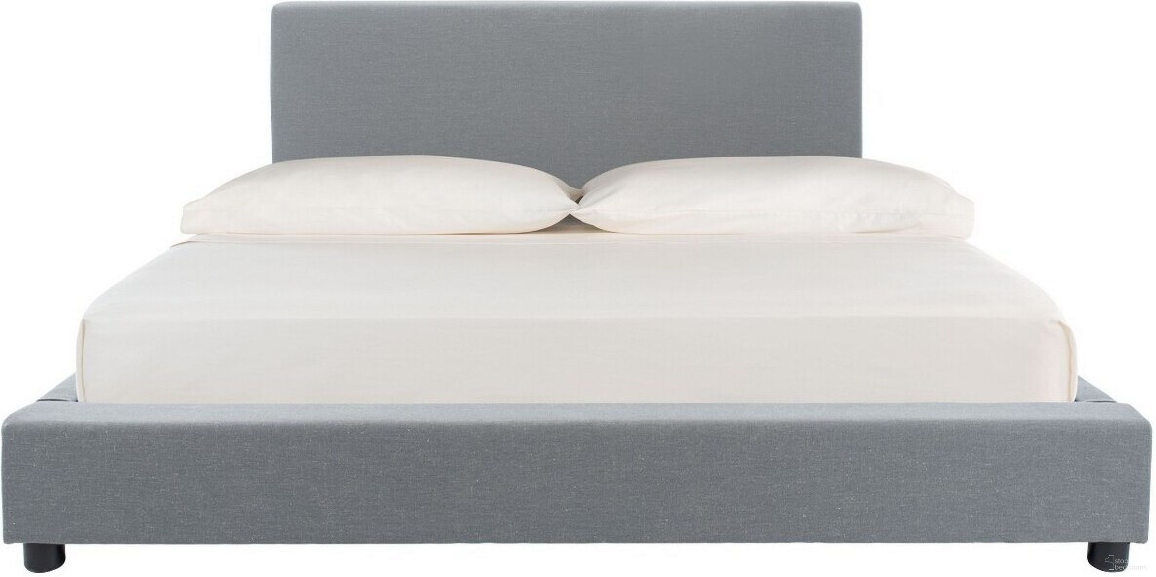 The appearance of Carter Grey Queen Upholstered Bed designed by Safavieh in the modern / contemporary interior design. This grey linen piece of furniture was selected by 1StopBedrooms from Carter Collection to add a touch of cosiness and style into your home. Sku: BED6301C-Q. Bed Size: Queen. Material: Linen. Bed Type: Upholstered Bed.