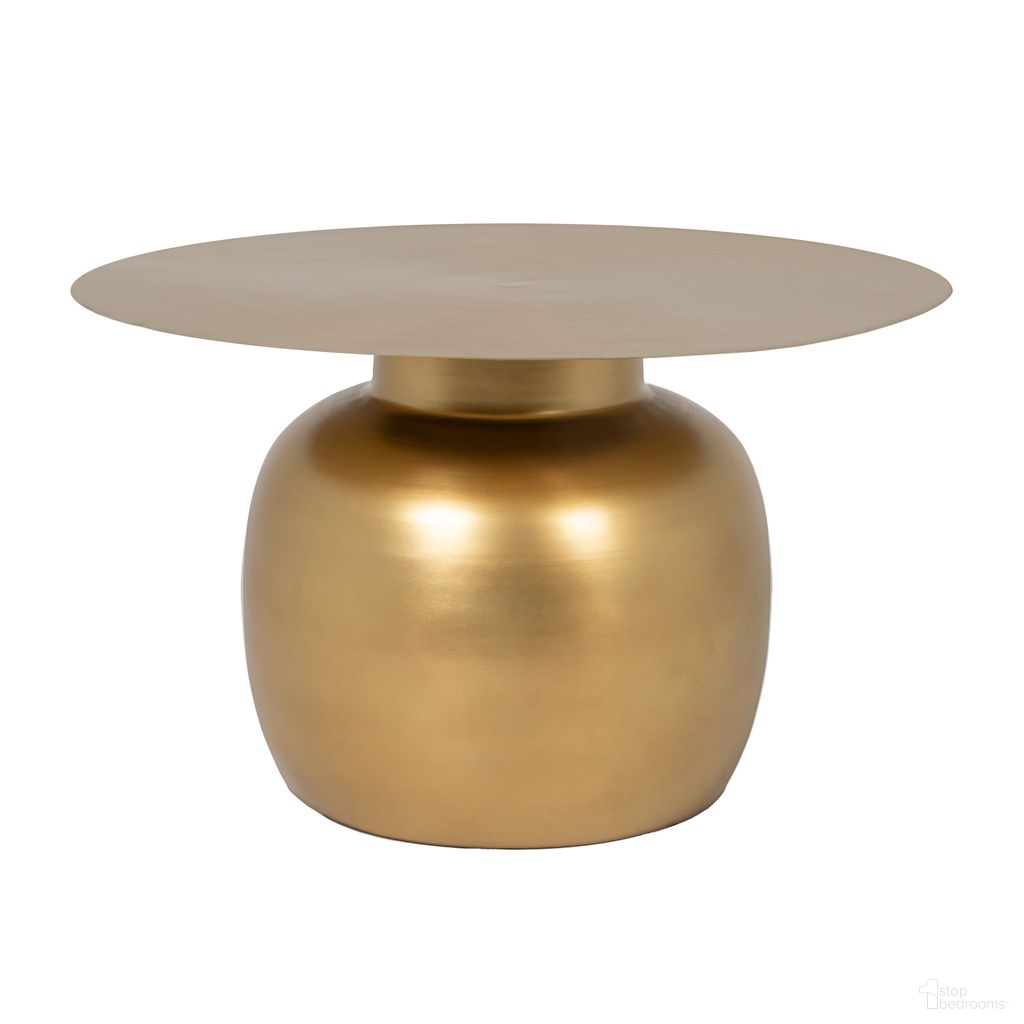 The appearance of Carter Metal Round Coffee Table In Gold designed by Rowena Interiors in the glam interior design. This gold piece of furniture was selected by 1StopBedrooms from Carter Collection to add a touch of cosiness and style into your home. Sku: EC2202. Material: Iron.