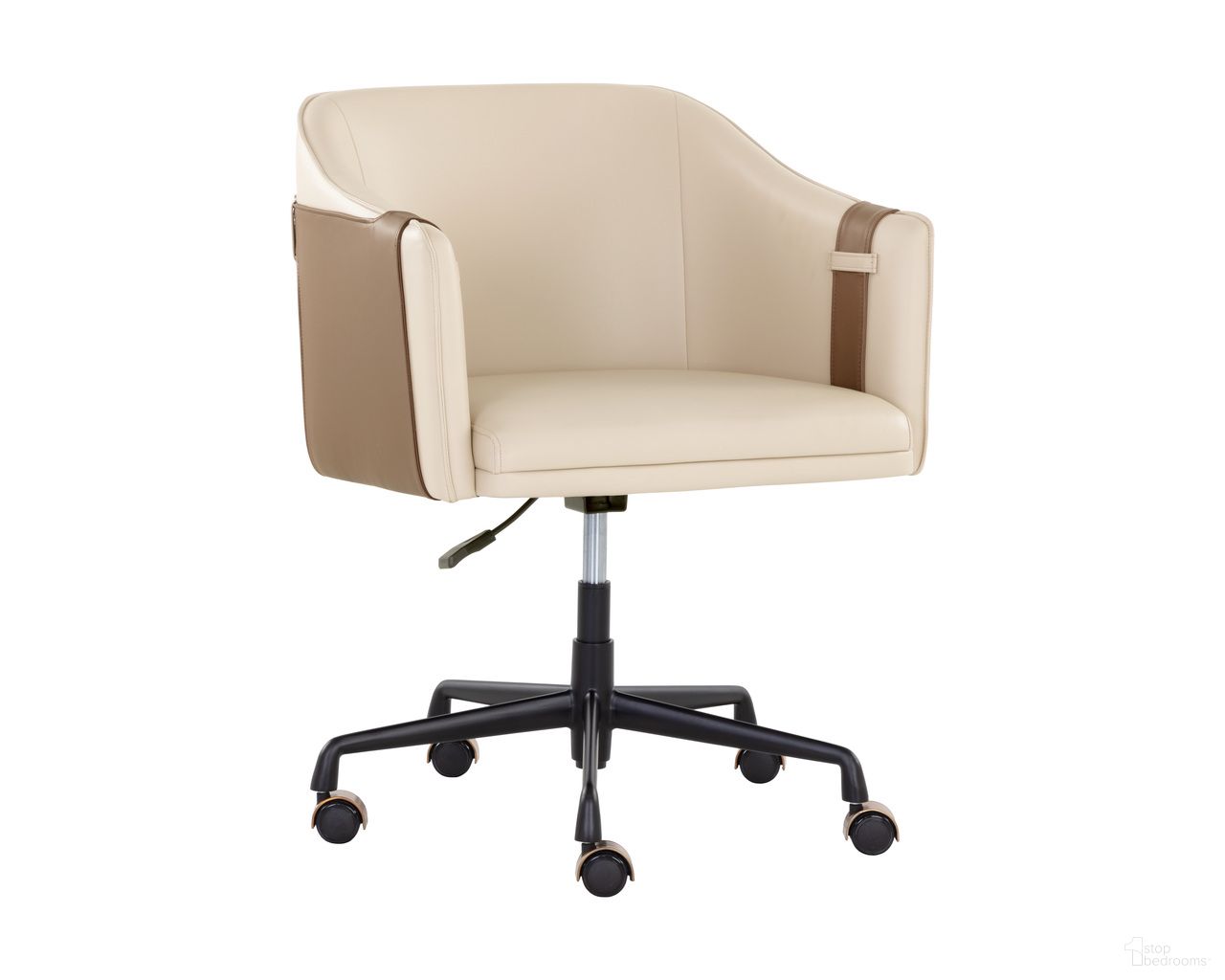 Carter Office Chair In Napa Beige and Napa Tan