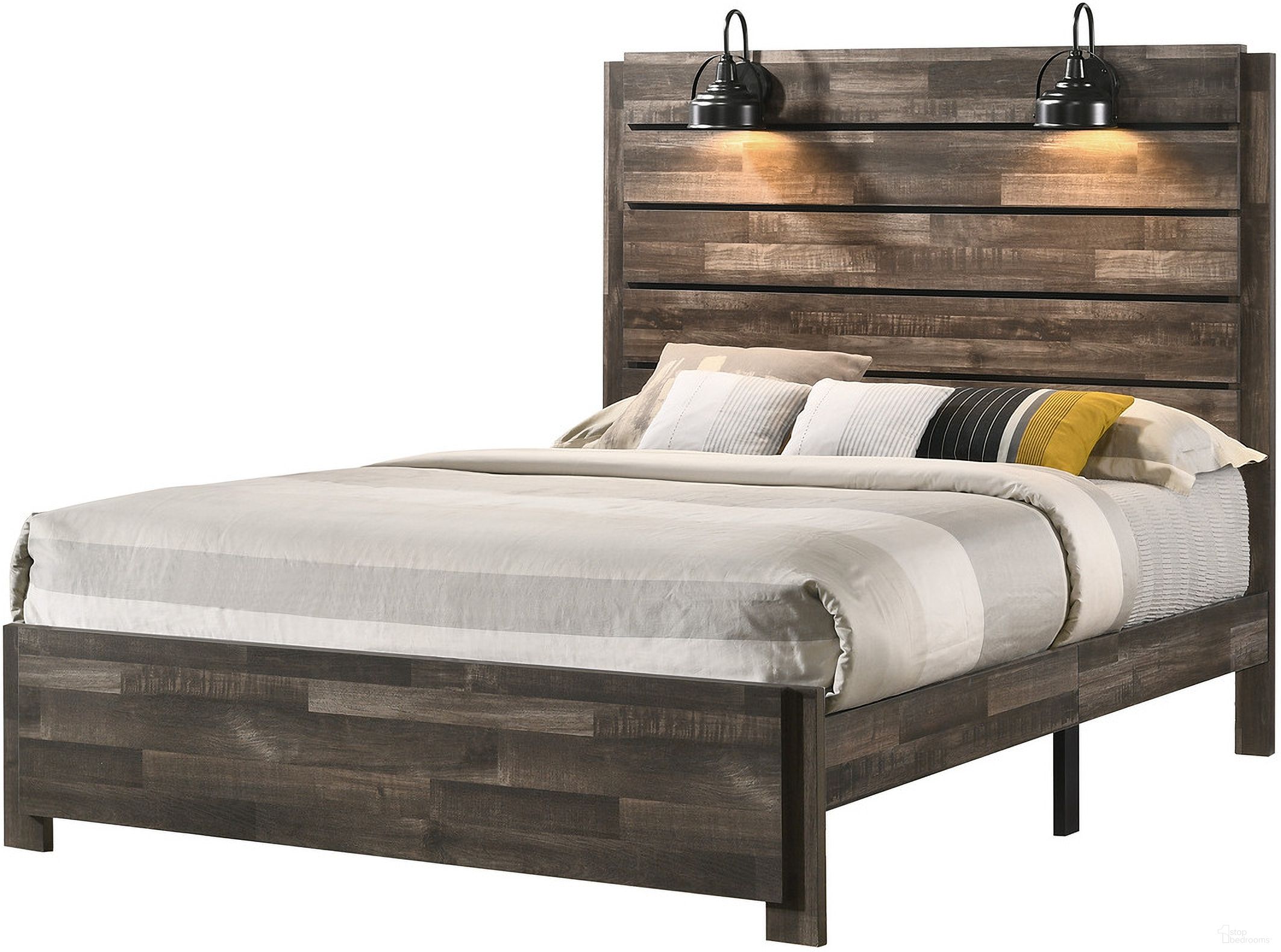 The appearance of Carter Queen Platform Bed In Brown designed by Crown Mark in the transitional interior design. This brown piece of furniture was selected by 1StopBedrooms from Carter Collection to add a touch of cosiness and style into your home. Sku: B6800-Q-BED. Bed Type: Platform Bed. Bed Size: Queen. Material: MDF.
