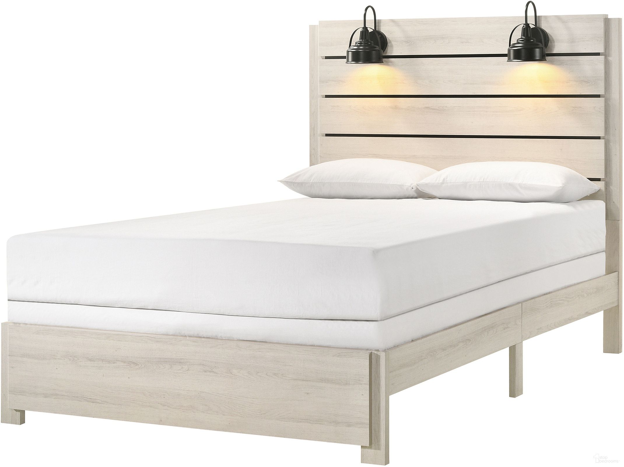 The appearance of Carter Queen Platform Bed In White designed by Crown Mark in the transitional interior design. This white piece of furniture  was selected by 1StopBedrooms from Carter Collection to add a touch of cosiness and style into your home. Sku: B6810-Q-BED. Bed Type: Platform Bed. Bed Size: Queen. Material: MDF.