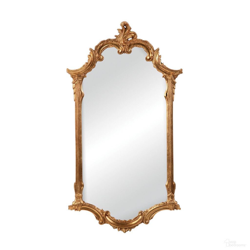 The appearance of Cartouche Mirror In Gold designed by Maitland-Smith in the modern / contemporary interior design. This gold piece of furniture was selected by 1StopBedrooms from Maitland Smith Collection to add a touch of cosiness and style into your home. Sku: 8156-15. Material: Metal.