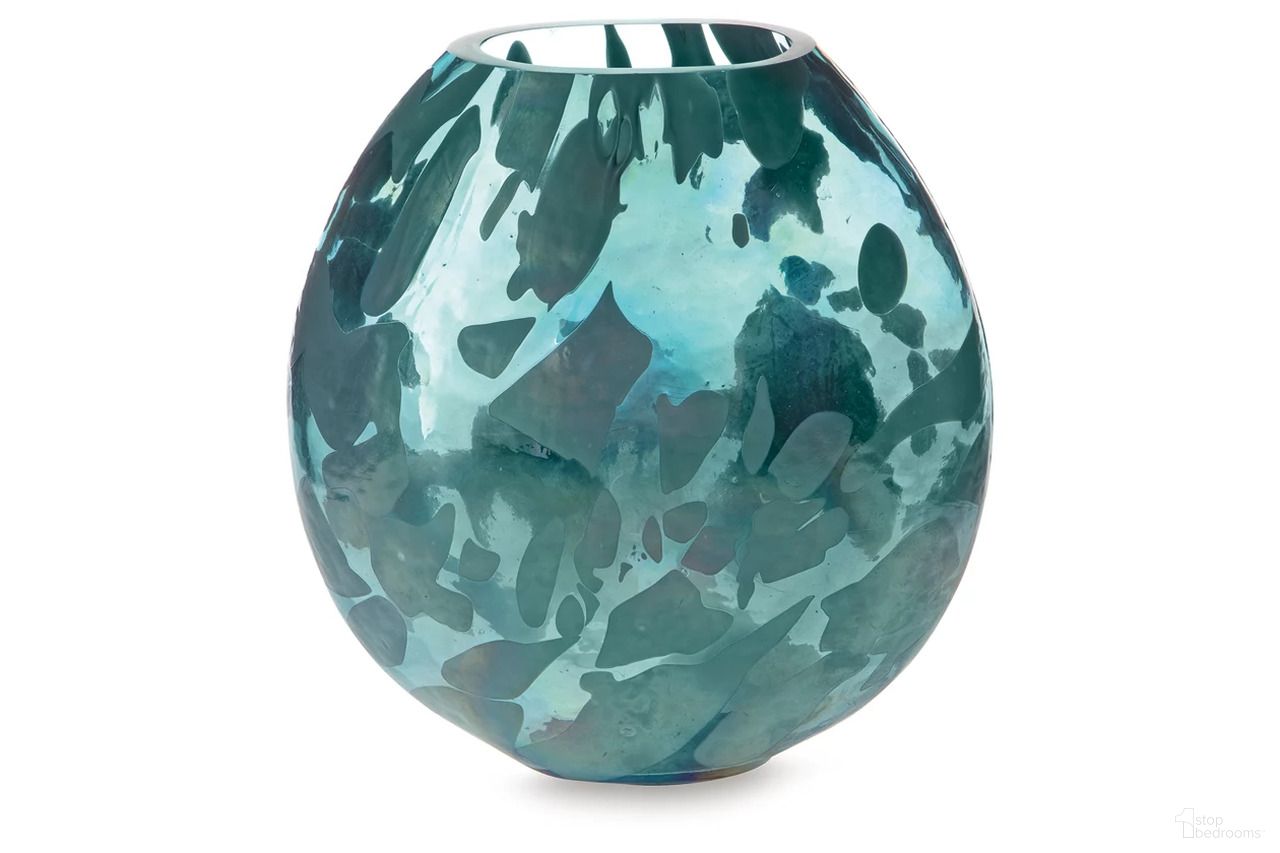 Cartshaw 11 Inch Vase In Iridescent Teal