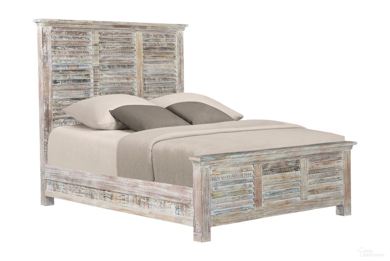 The appearance of Carved Geometric Distressed Reclaimed Wood Queen Bed Frame In White designed by Homeroots in the rustic / southwestern interior design. This white piece of furniture was selected by 1StopBedrooms from to add a touch of cosiness and style into your home. Sku: 521085. Bed Size: Queen. Material: Solid Wood.