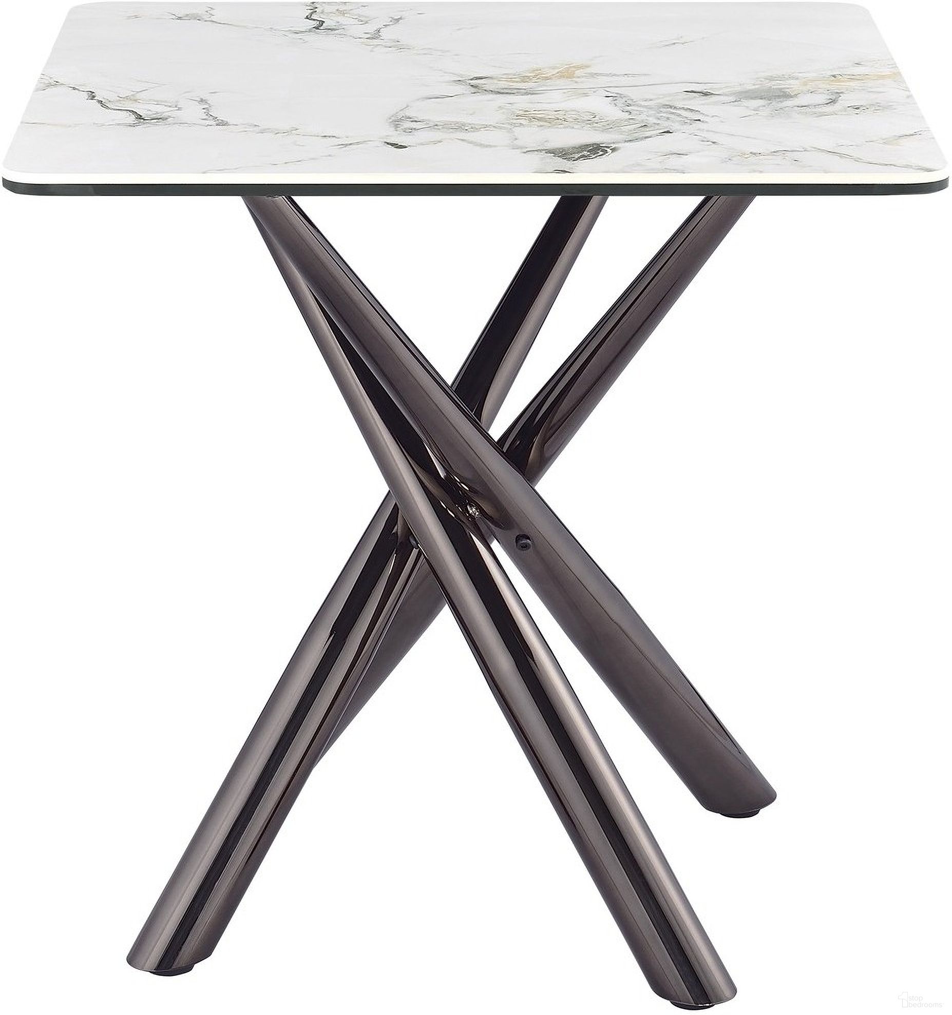 The appearance of Carvell Square Sintered Stone End Side Table In Mirage White designed by Coaster in the modern / contemporary interior design. This mirage white piece of furniture  was selected by 1StopBedrooms from Carvell Collection to add a touch of cosiness and style into your home. Sku: 708137B1;708137B2. Material: Stone.