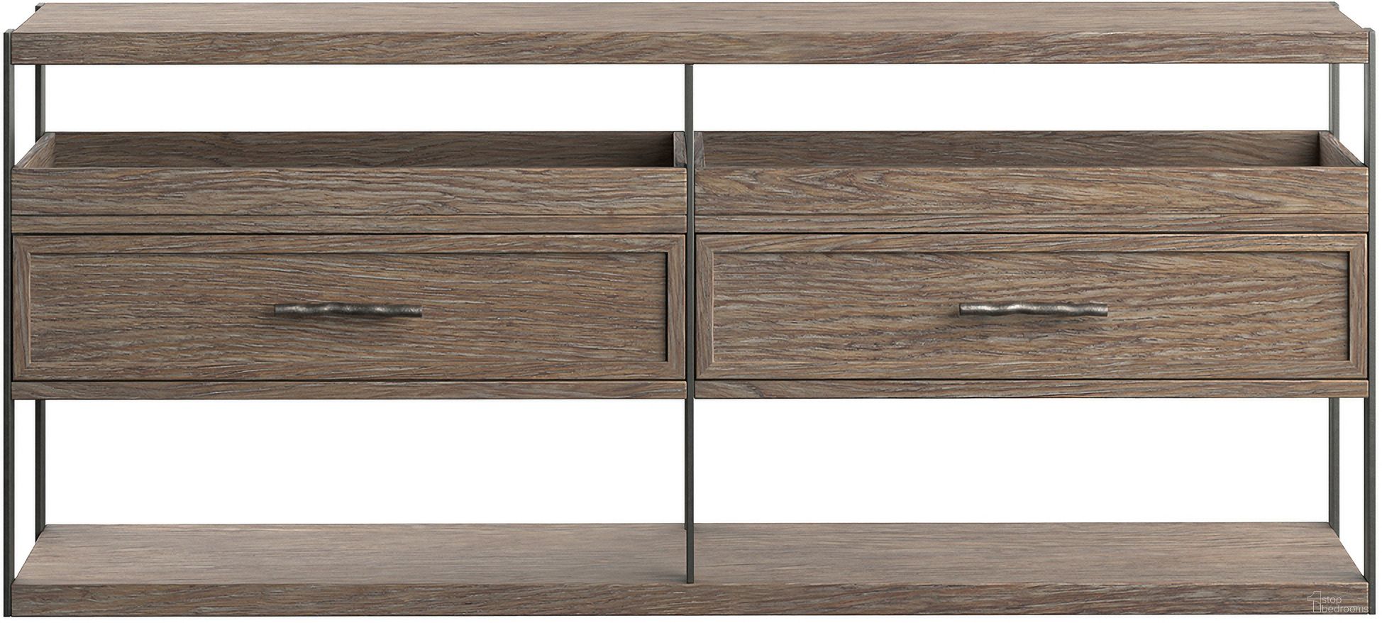 The appearance of Casa Paros Console Table designed by Bernhardt in the modern / contemporary interior design. This playa/anthracite piece of furniture  was selected by 1StopBedrooms from Casa Paros Collection to add a touch of cosiness and style into your home. Sku: 317912. Material: Wood.