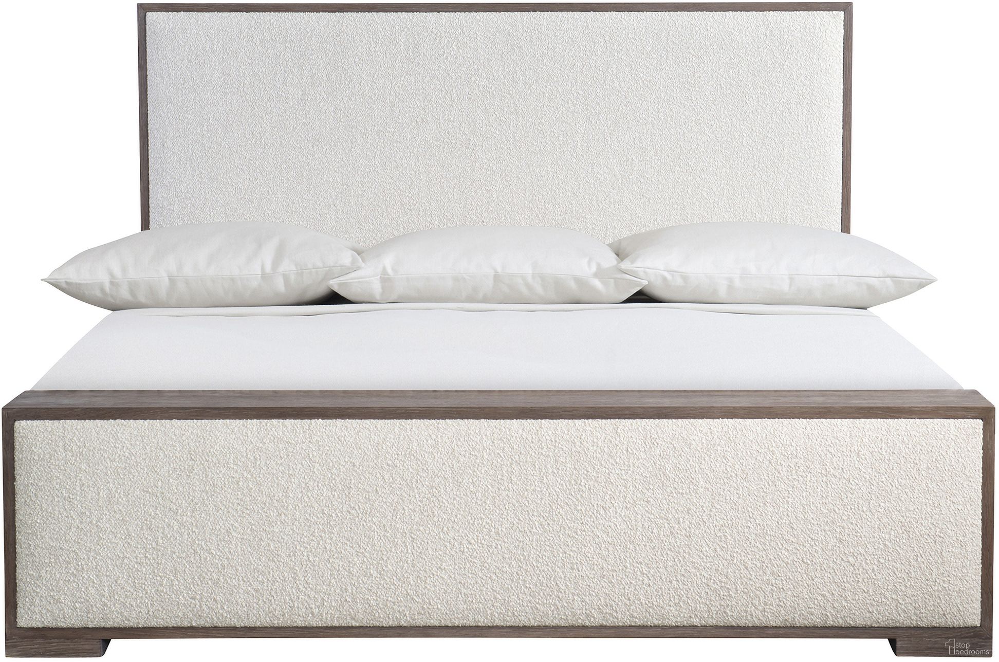 The appearance of Casa Paros Wood Framed Queen Panel Bed designed by Bernhardt in the modern / contemporary interior design. This beige piece of furniture was selected by 1StopBedrooms from Casa Paros Collection to add a touch of cosiness and style into your home. Sku: 317FR07;317H07. Bed Type: Panel Bed. Material: Fabric. Bed Size: Queen.