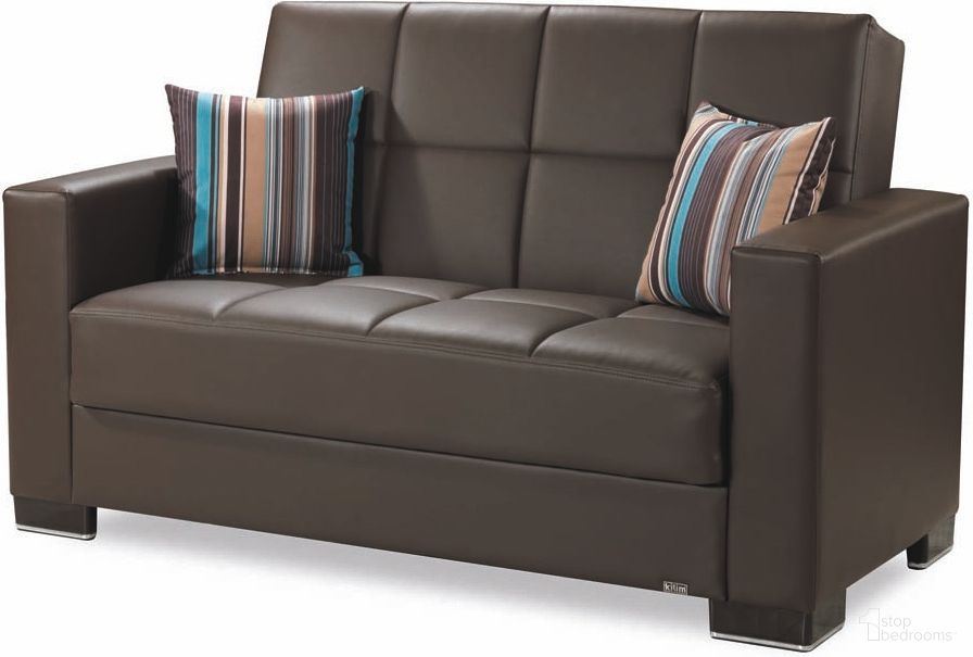 The appearance of Casamode Armada Brown PU Loveseat designed by Casamode in the modern / contemporary interior design. This brown piece of furniture was selected by 1StopBedrooms from Armada Collection to add a touch of cosiness and style into your home. Sku: ARM-LS-16-PU. Material: Leather.