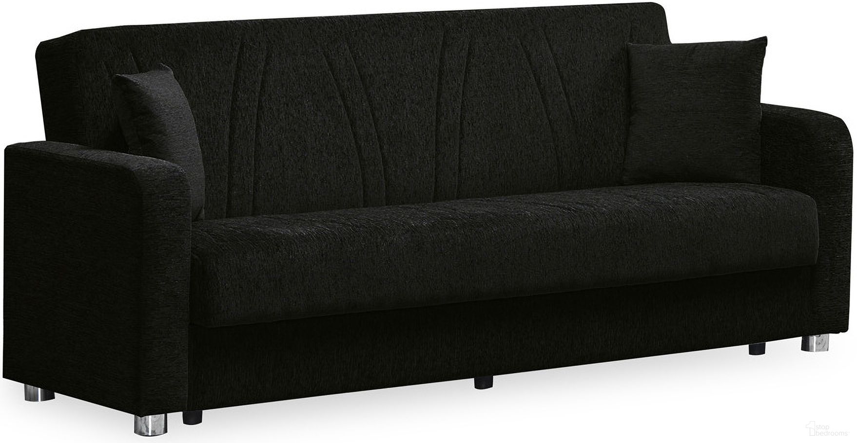 The appearance of Casamode Joker Elegance Black Sofabed designed by Casamode in the modern / contemporary interior design. This black piece of furniture  was selected by 1StopBedrooms from Elegance Joker Collection to add a touch of cosiness and style into your home. Sku: JOK-SB-BLK. Material: Chenille.