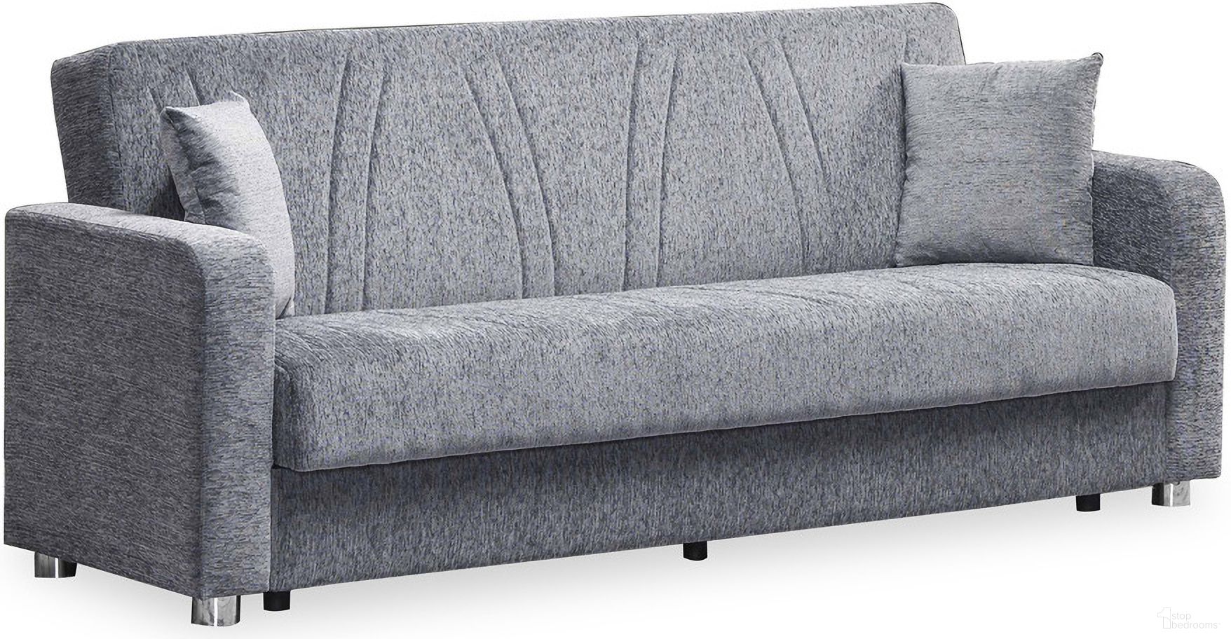 The appearance of Casamode Joker Elegance Gray Sofabed designed by Casamode in the modern / contemporary interior design. This gray piece of furniture  was selected by 1StopBedrooms from Elegance Joker Collection to add a touch of cosiness and style into your home. Sku: JOK-SB-GY. Material: Chenille.