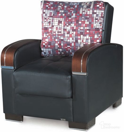 The appearance of Casamode Mobimax Black PU Arm Chair designed by Casamode in the modern / contemporary interior design. This black piece of furniture  was selected by 1StopBedrooms from Mobimax Collection to add a touch of cosiness and style into your home. Sku: MOB-AC-BLK-PU. Material: Leather.