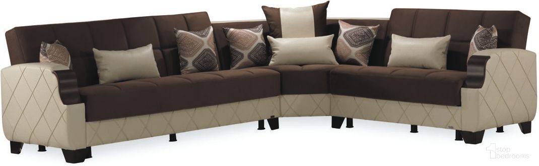 Casamode Molina Dark Brown Cream Sectional
