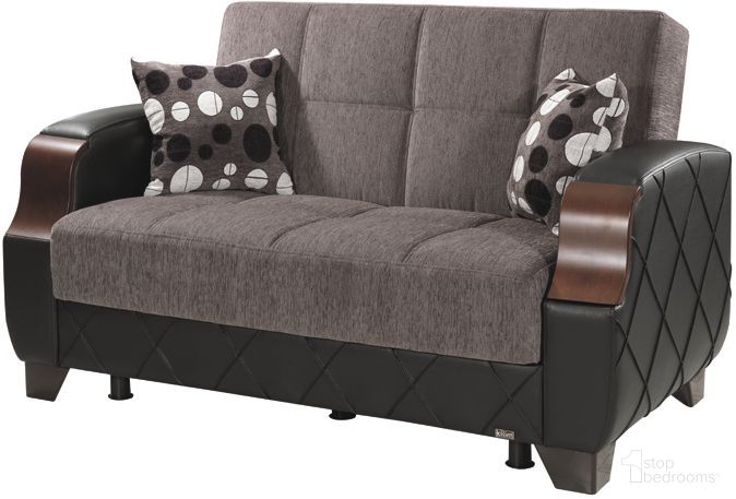 Molina Floket Gray Convertible Loveseat - Thumbnail 4