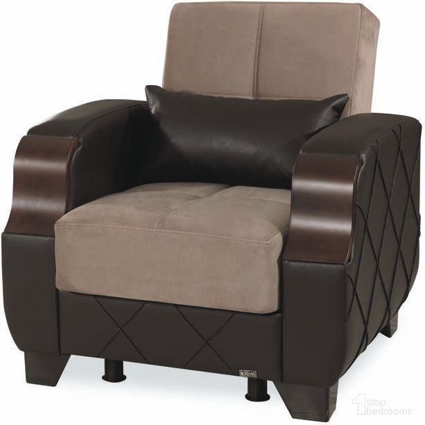 The appearance of Casamode Molina Lyon Dark Brown Armchair designed by Casamode in the modern / contemporary interior design. This dark brown piece of furniture was selected by 1StopBedrooms from Molina Collection to add a touch of cosiness and style into your home. Sku: MOL-AC-BN. Material: Microfiber.
