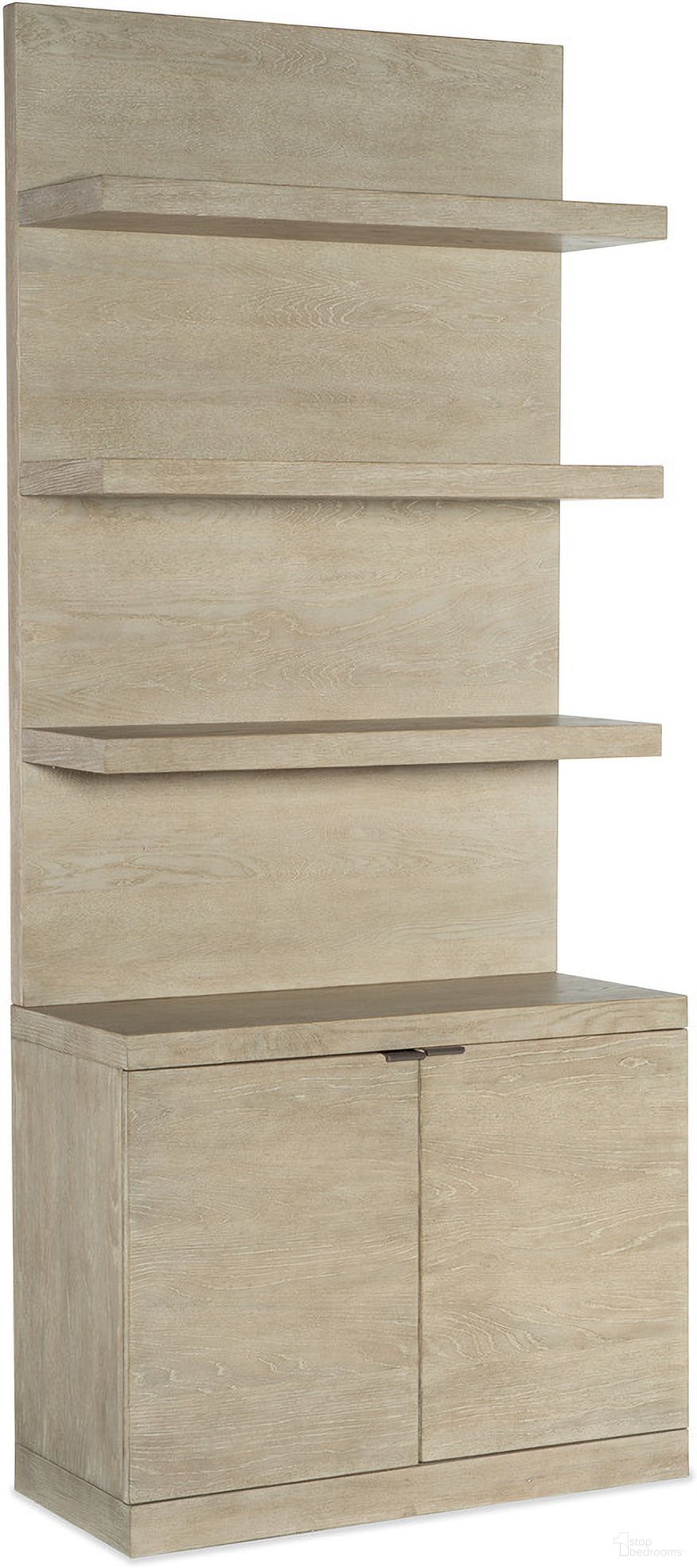 The appearance of Cascade Bookcase Base and Hutch designed by Hooker in the transitional interior design. This light wood piece of furniture was selected by 1StopBedrooms from Cascade Collection to add a touch of cosiness and style into your home. Sku: 6120-10443B-80;6120-10443T-80. Material: Oak Veneer.