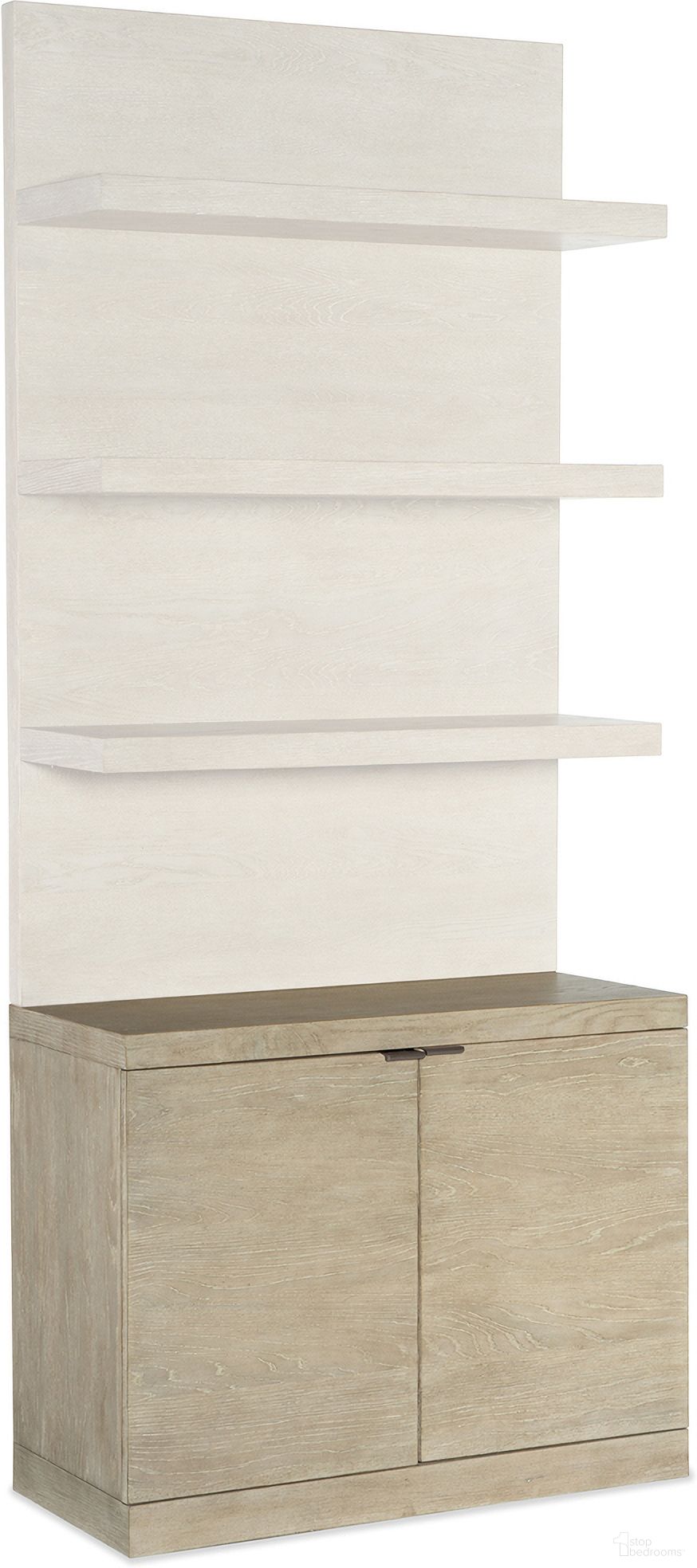 The appearance of Cascade Bookcase Base designed by Hooker in the transitional interior design. This light wood piece of furniture  was selected by 1StopBedrooms from Cascade Collection to add a touch of cosiness and style into your home. Sku: 6120-10443B-80. Material: Oak Veneer.