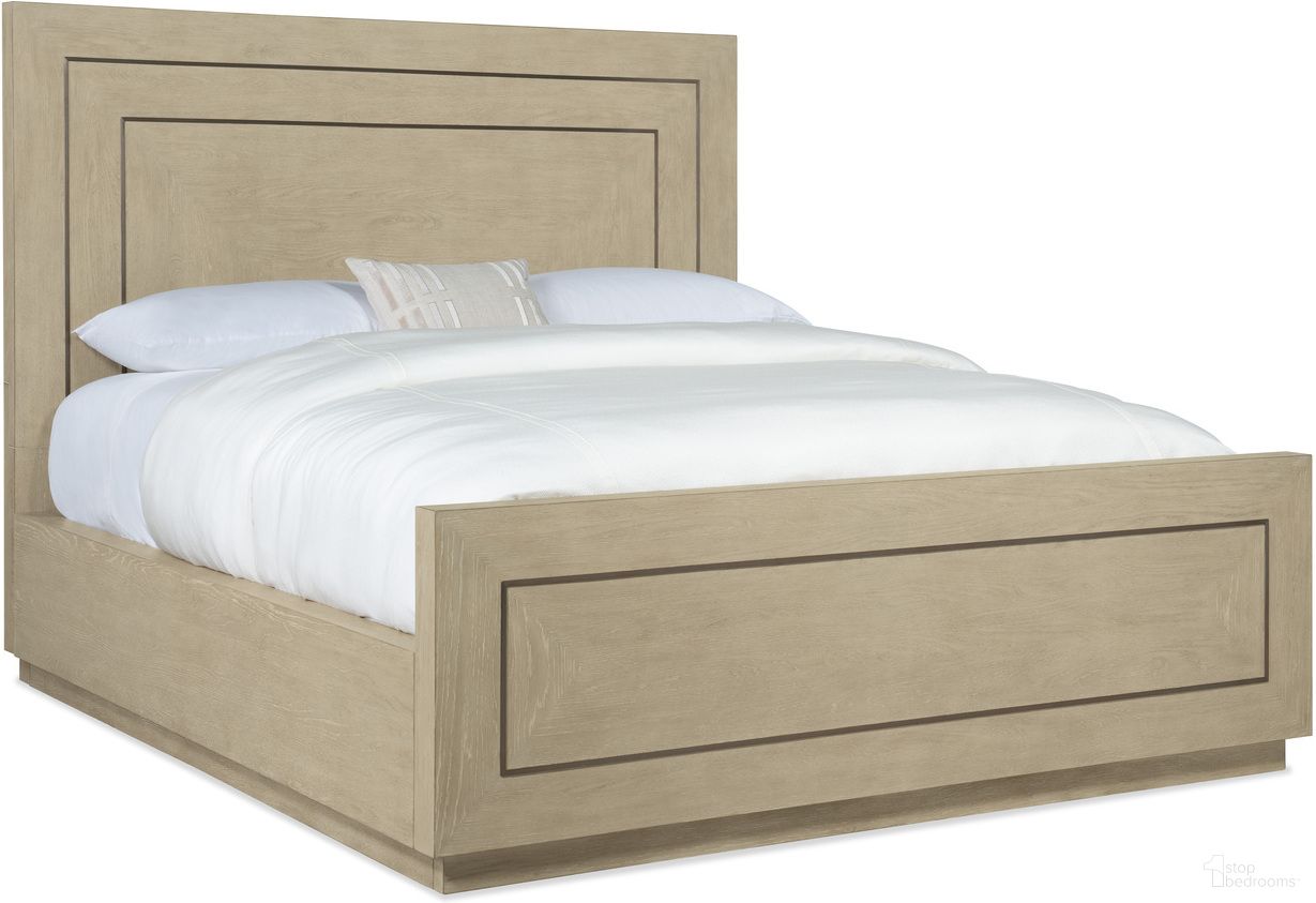 The appearance of Cascade California King Panel Bed designed by Hooker in the transitional interior design. This light wood piece of furniture was selected by 1StopBedrooms from Cascade Collection to add a touch of cosiness and style into your home. Sku: 6120-90263-80;6120-90267-80;6120-90268-80. Bed Type: Panel Bed. Bed Size: California King. Material: Oak Veneer.