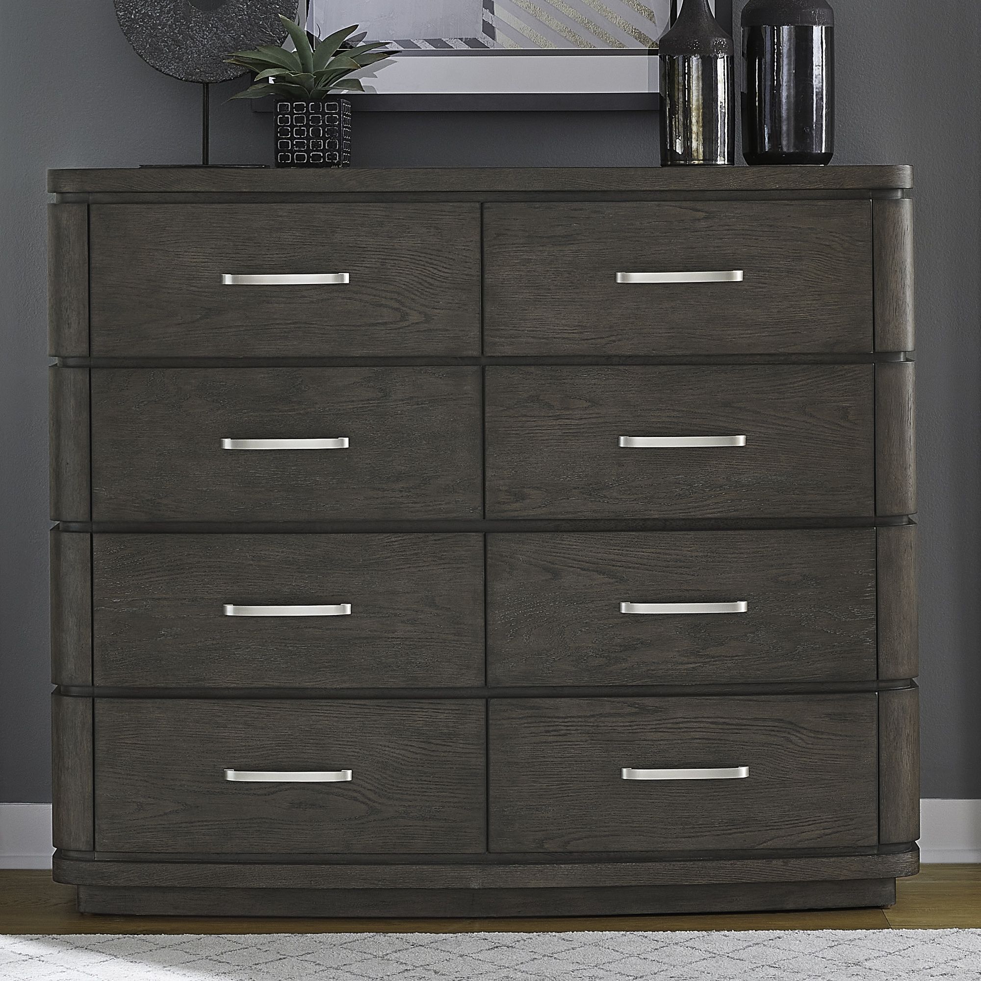 The appearance of Cascade Falls 8 Drawer Chesser In Satin Espresso designed by Liberty in the modern / contemporary interior design. This satin espresso piece of furniture was selected by 1StopBedrooms from Cascade Falls Collection to add a touch of cosiness and style into your home. Sku: 732-BR32. Material: Solid Rubberwood.