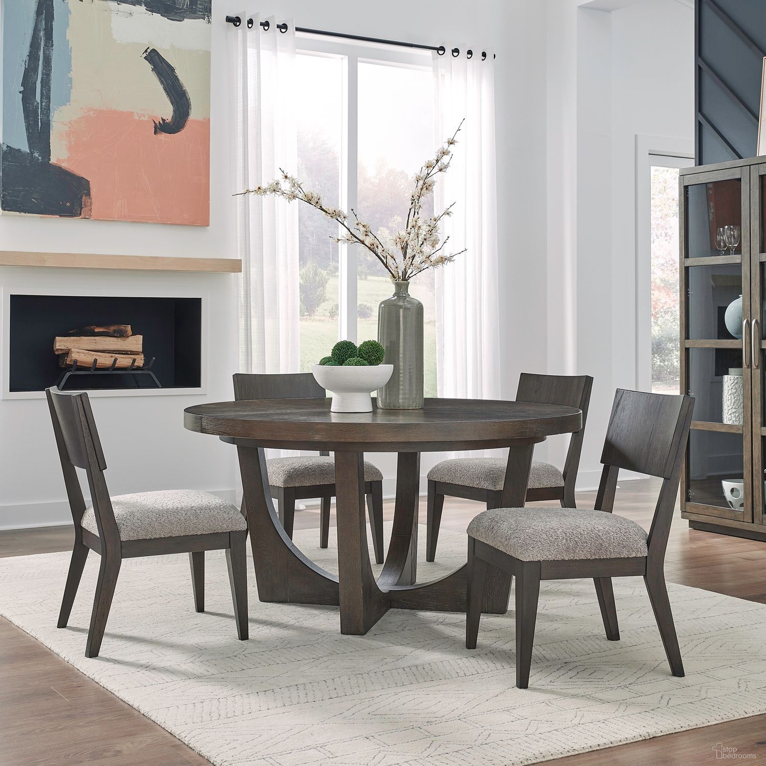 The appearance of Cascade Falls Pedestal Dining Room Set In Satin Espresso designed by Liberty in the modern / contemporary interior design. This satin espresso piece of furniture was selected by 1StopBedrooms from Cascade Falls Collection to add a touch of cosiness and style into your home. Sku: 732-P6078;732-T6078;732-C9101S. Table Top Shape: Oval. Material: Oak Veneer. Size: 78" x 60".