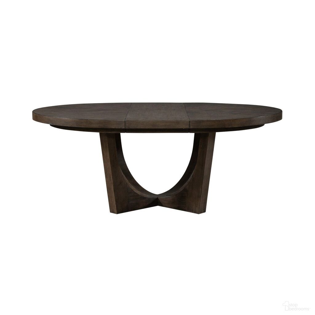 The appearance of Cascade Falls Pedestal Table Set In Satin Espresso designed by Liberty in the modern / contemporary interior design. This satin espresso piece of furniture was selected by 1StopBedrooms from Cascade Falls Collection to add a touch of cosiness and style into your home. Sku: 732-P6078;732-T6078. Table Base Style: Pedestal. Table Top Shape: Oval. Material: Solid Rubberwood. Size: 78" x 60".