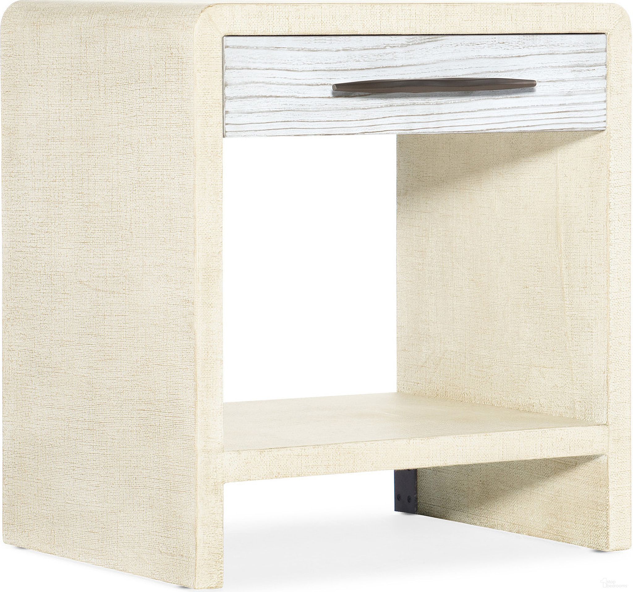 The appearance of Cascade One-Drawer Nightstand 6120-90015-05 designed by Hooker in the transitional interior design. This white piece of furniture was selected by 1StopBedrooms from Cascade Collection to add a touch of cosiness and style into your home. Sku: 6120-90015-05. Material: Resin.