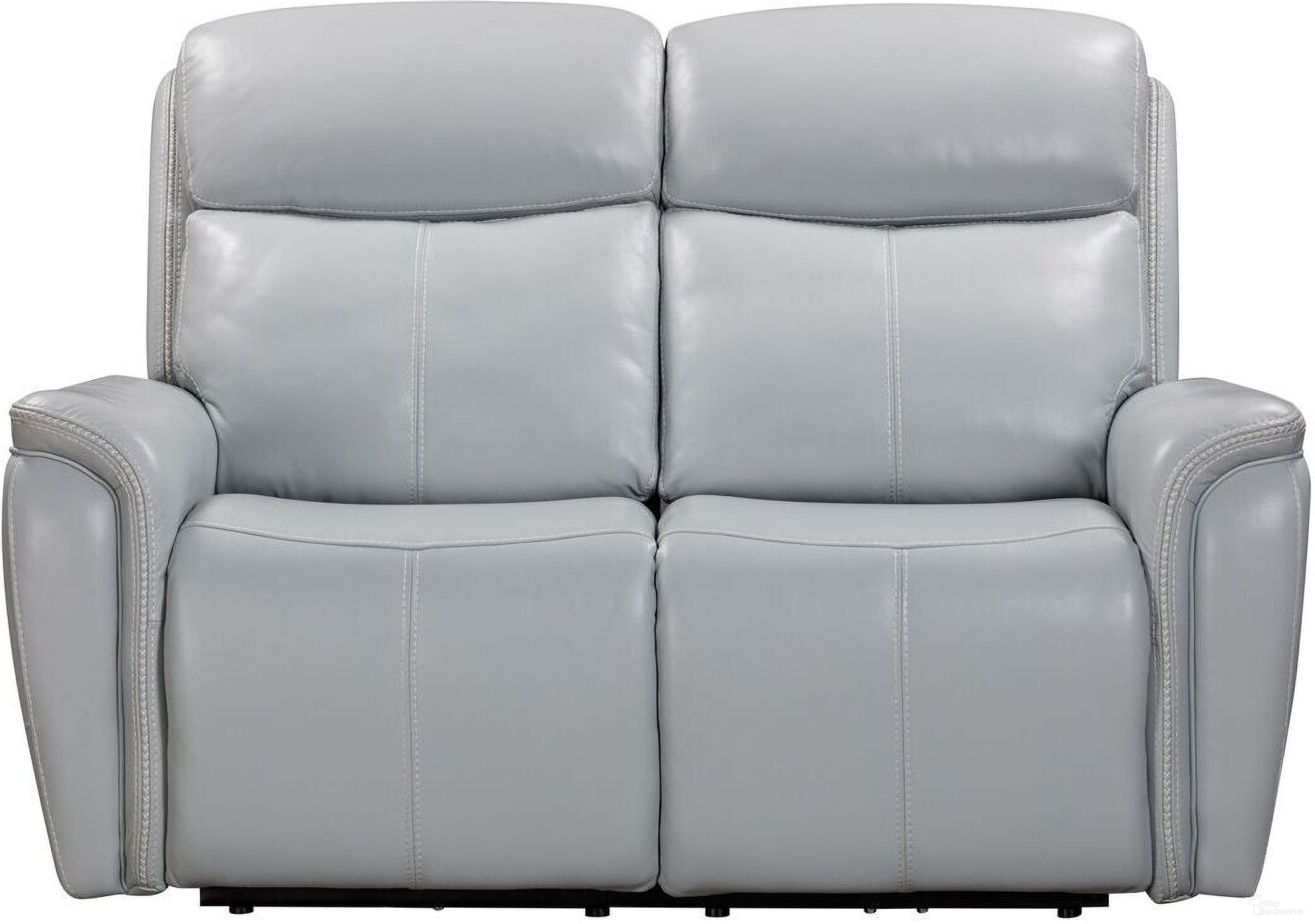 The appearance of Cascade Power Reclining Loveseat In Seamist Grey designed by Parker House in the modern / contemporary interior design. This seamist grey piece of furniture was selected by 1StopBedrooms from Cascade Collection to add a touch of cosiness and style into your home. Sku: MCAS#822PH-SMGR. Material: Leather.