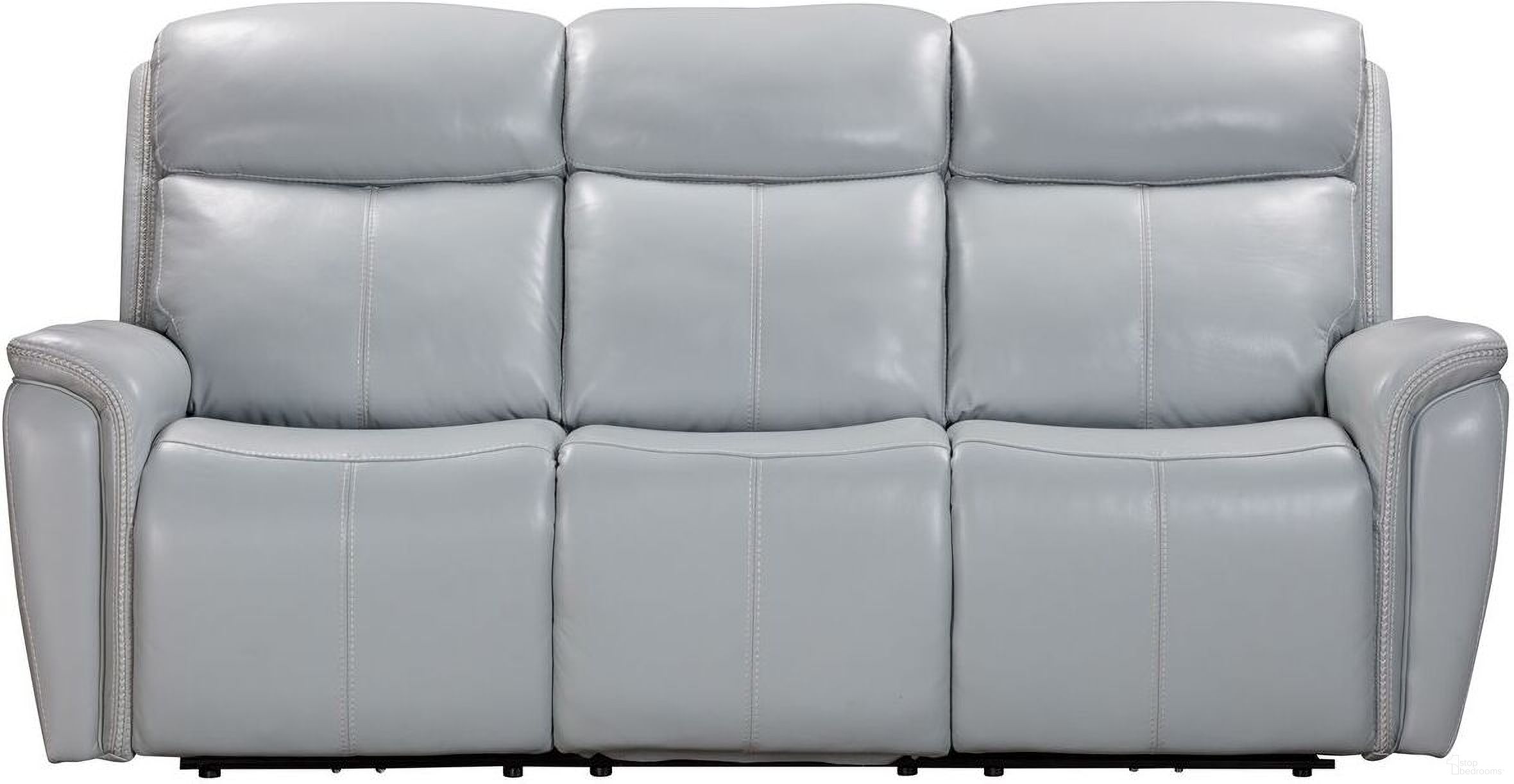 The appearance of Cascade Power Reclining Sofa In Seamist Grey designed by Parker House in the modern / contemporary interior design. This seamist grey piece of furniture was selected by 1StopBedrooms from Cascade Collection to add a touch of cosiness and style into your home. Sku: MCAS#832PH-SMGR. Material: Leather.
