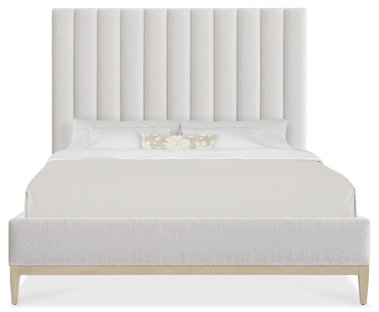 The appearance of Cascade Queen Upholstered Bed In White designed by Hooker in the transitional interior design. This white piece of furniture was selected by 1StopBedrooms from Cascade Collection to add a touch of cosiness and style into your home. Sku: 6120-90350-80. Bed Type: Platform Bed. Material: Wood. Bed Size: Queen.