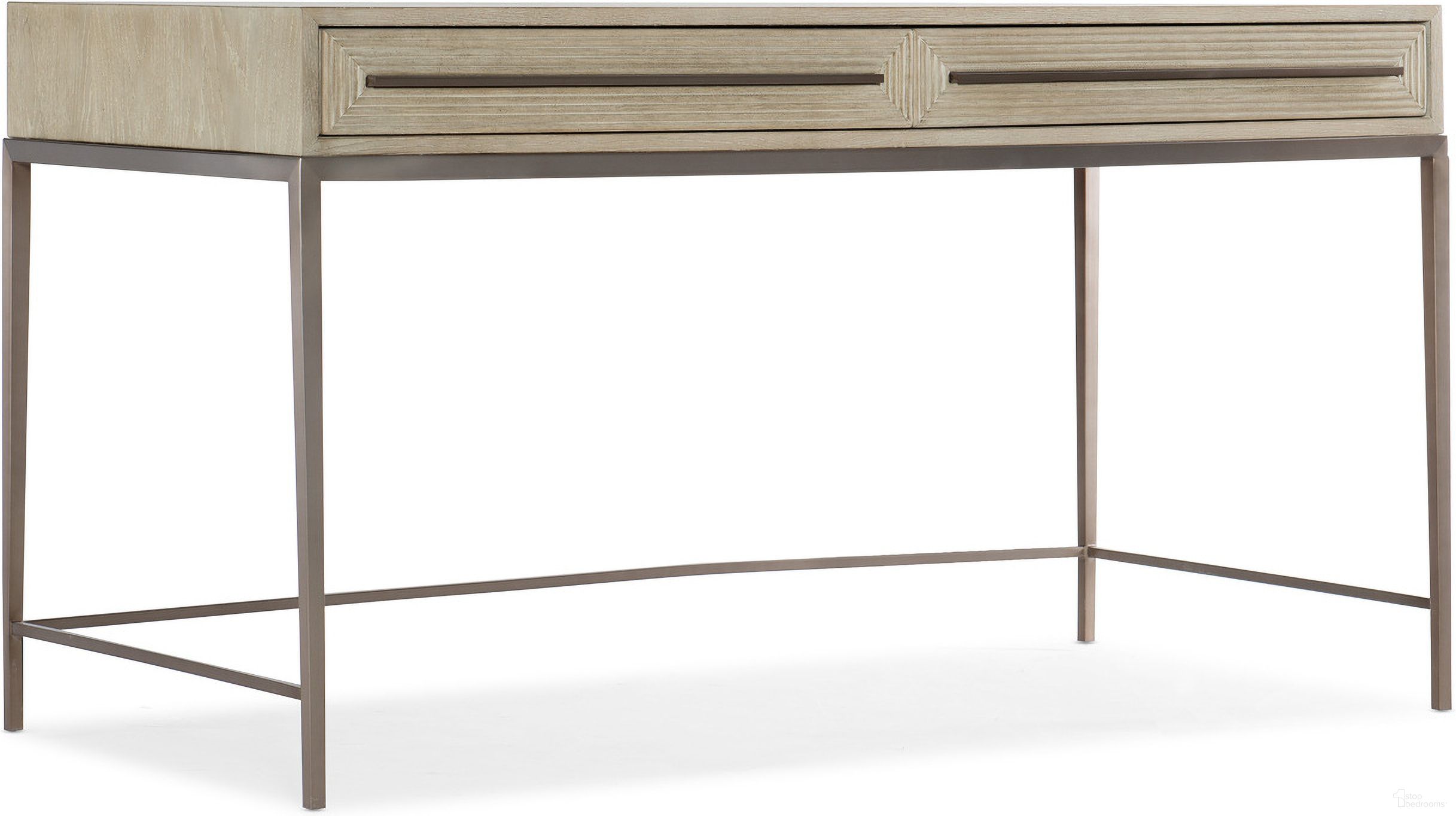 The appearance of Cascade Writing Desk designed by Hooker in the transitional interior design. This light wood piece of furniture  was selected by 1StopBedrooms from Cascade Collection to add a touch of cosiness and style into your home. Sku: 6120-10458-80. Material: Oak Veneer.