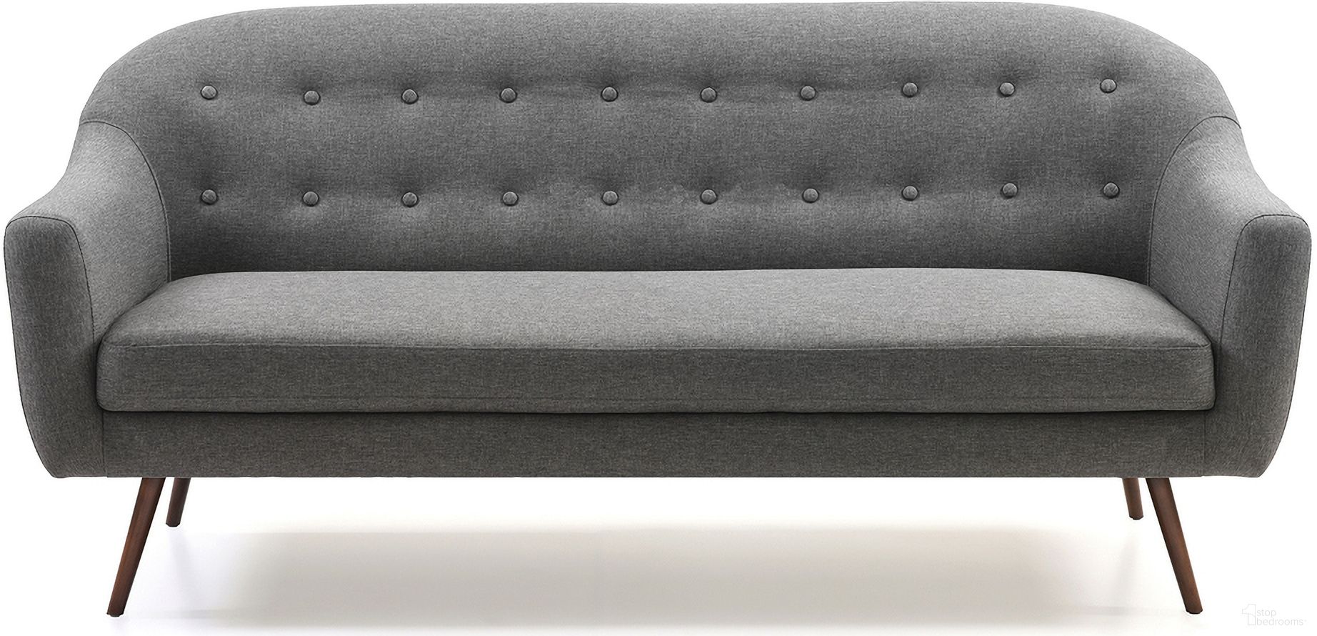 Casey Fabric Sofa In Charcoal Grey