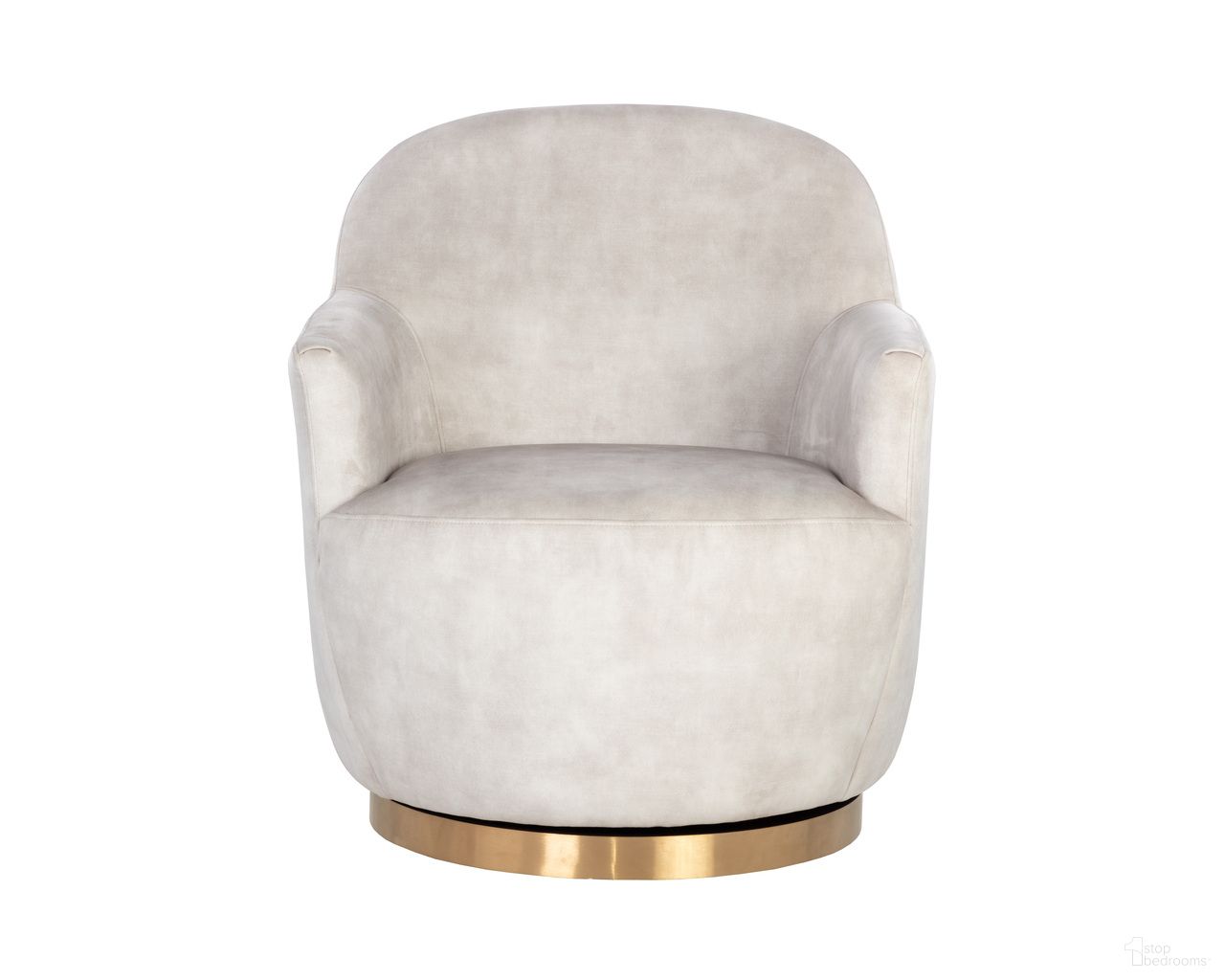 Casey Swivel Lounge Chair In Nono Cream