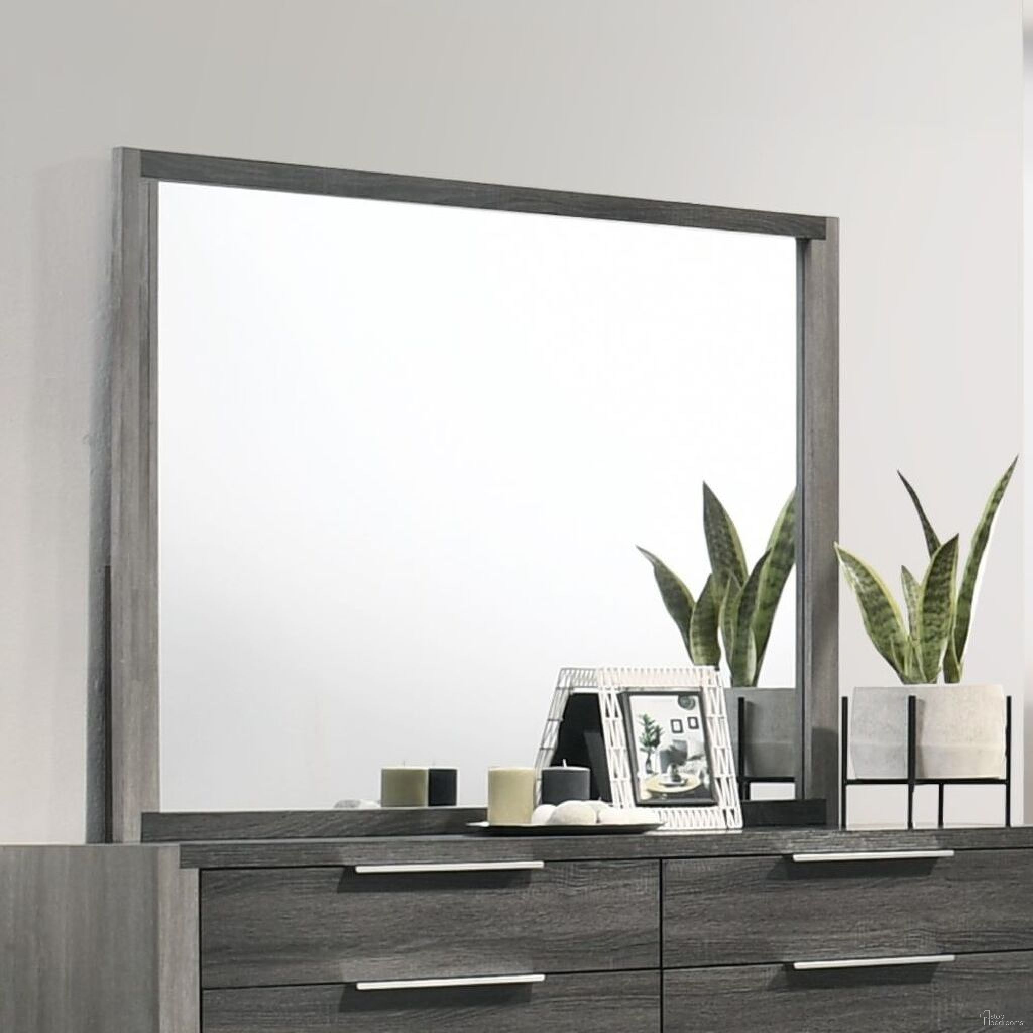 The appearance of Jehoram Mirror In Gray designed by ACME in the transitional interior design. This gray piece of furniture was selected by 1StopBedrooms from Jehoram Collection to add a touch of cosiness and style into your home. Sku: BD02724. Material: MDF.