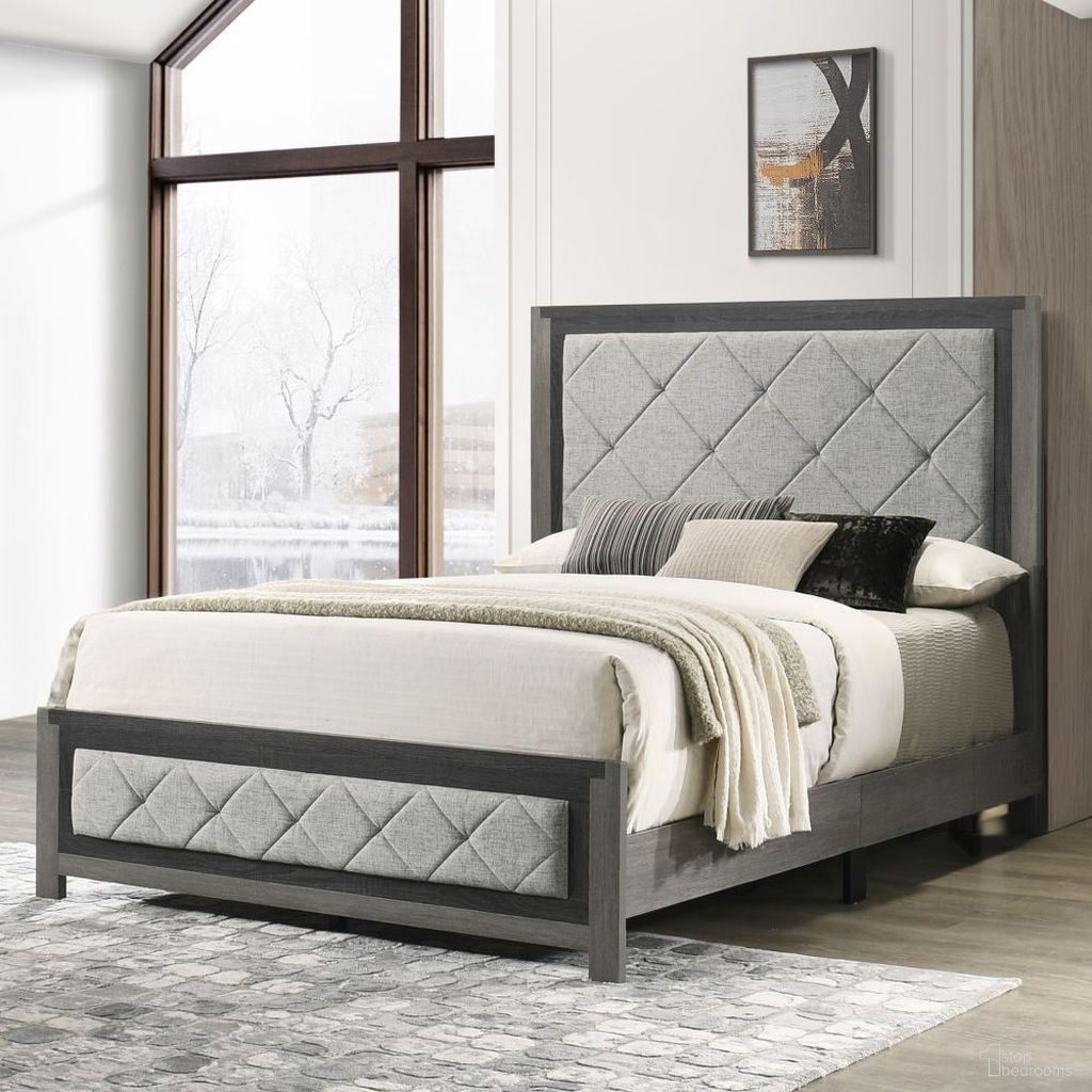The appearance of Jehoram Queen Bed In Gray designed by ACME in the transitional interior design. This gray piece of furniture was selected by 1StopBedrooms from Jehoram Collection to add a touch of cosiness and style into your home. Sku: BD02722Q1;BD02722Q2. Material: Wood. Bed Size: Queen. Bed Type: Upholstered Bed.