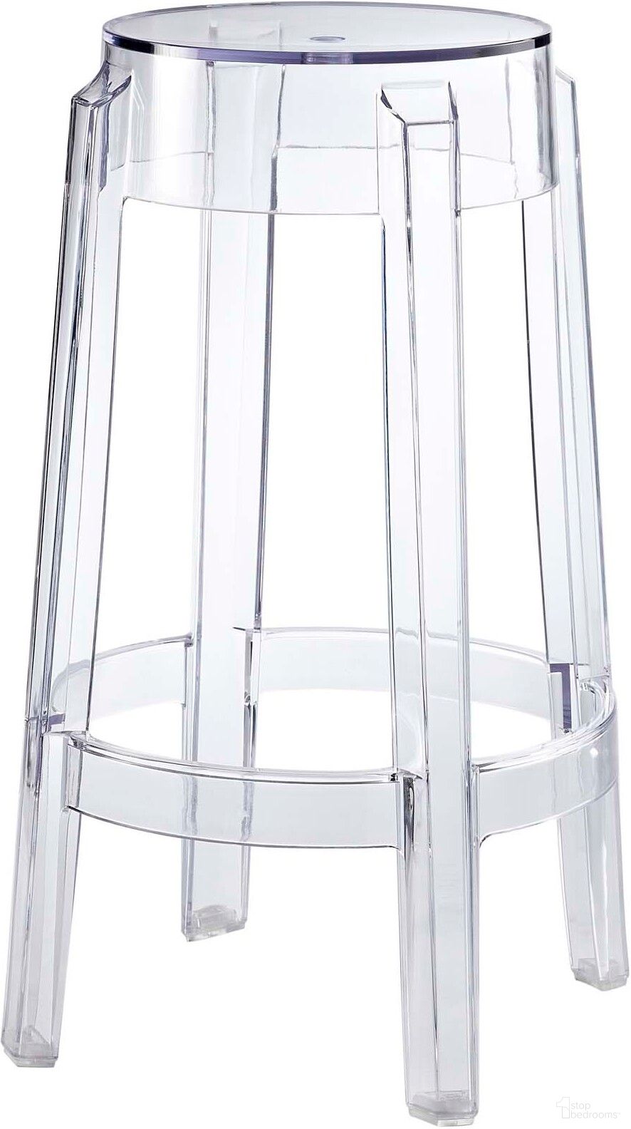The appearance of Casper Clear Counter Stool designed by Modway in the modern / contemporary interior design. This clear piece of furniture was selected by 1StopBedrooms from Casper Collection to add a touch of cosiness and style into your home. Sku: EEI-171-CLR. Material: PVC.