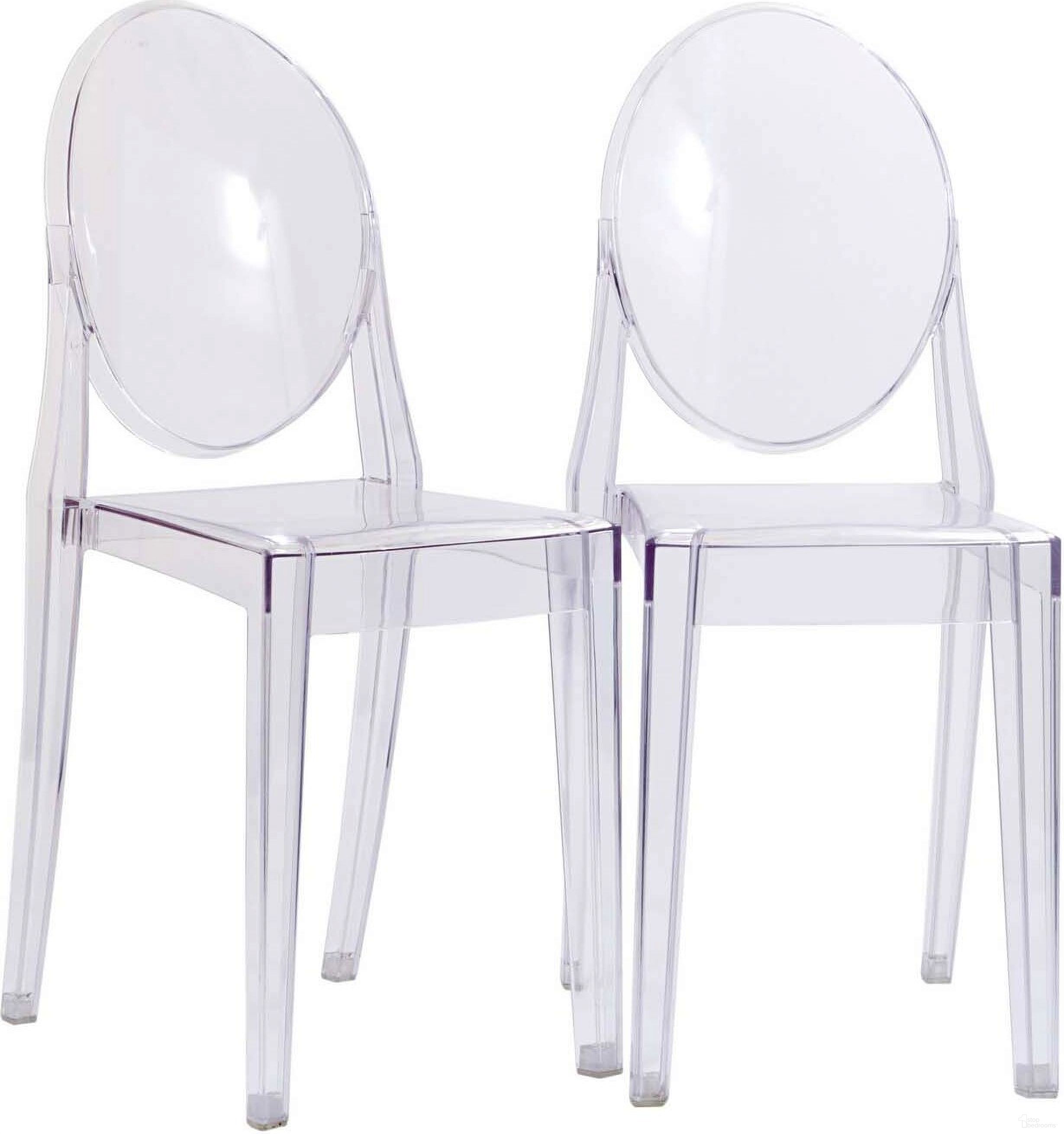 The appearance of Casper Clear Dining Chairs Set of 2 EEI-906-CLR designed by Modway in the modern / contemporary interior design. This clear piece of furniture was selected by 1StopBedrooms from Casper Collection to add a touch of cosiness and style into your home. Sku: EEI-122-CLR;EEI-122-CLR. Material: Wood. Chair Type: Side Chair.