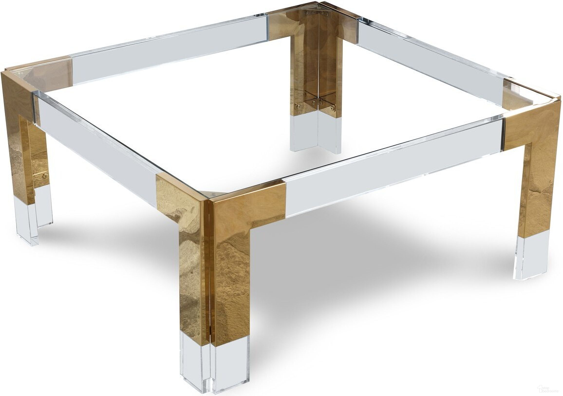 Casper Coffee Table In Gold by Meridian 1StopBedrooms