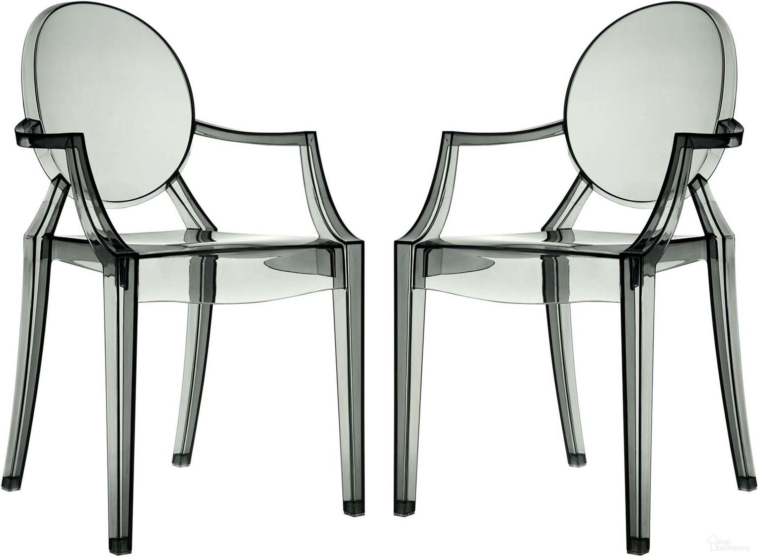 The appearance of Casper Smoke Dining Arm Chairs Set of 2 designed by Modway in the modern / contemporary interior design. This smoke piece of furniture was selected by 1StopBedrooms from Casper Collection to add a touch of cosiness and style into your home. Sku: EEI-905-SMK. Material: Wood.