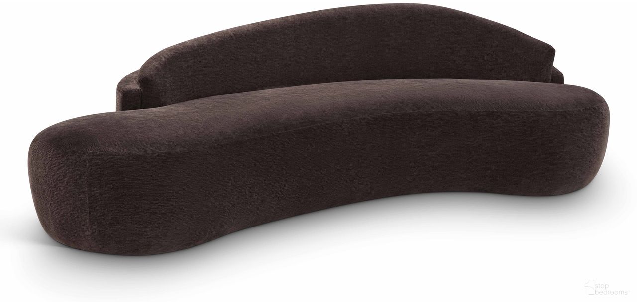 The appearance of Caspian 101 Inch Chenille Fabric Upholstered Sofa In Brown designed by Meridian in the modern / contemporary interior design. This brown piece of furniture  was selected by 1StopBedrooms from Caspian Collection to add a touch of cosiness and style into your home. Sku: 44033Brown-S. Material: Chenille.