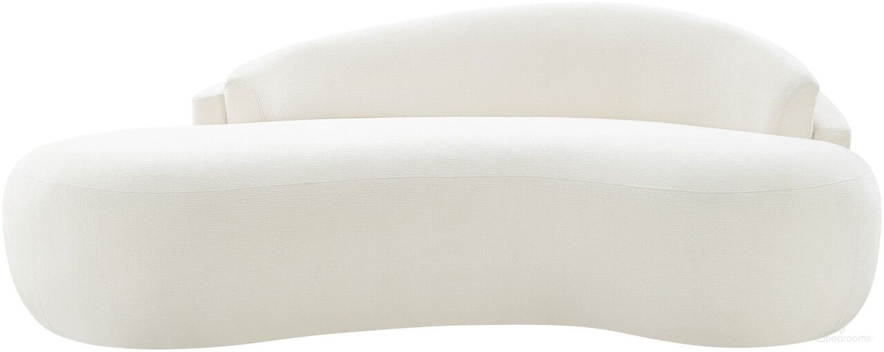 The appearance of Caspian 79 Inch Chenille Fabric Upholstered Loveseat In Cream designed by Meridian in the modern / contemporary interior design. This cream piece of furniture  was selected by 1StopBedrooms from Caspian Collection to add a touch of cosiness and style into your home. Sku: 44033Cream-L. Material: Chenille.