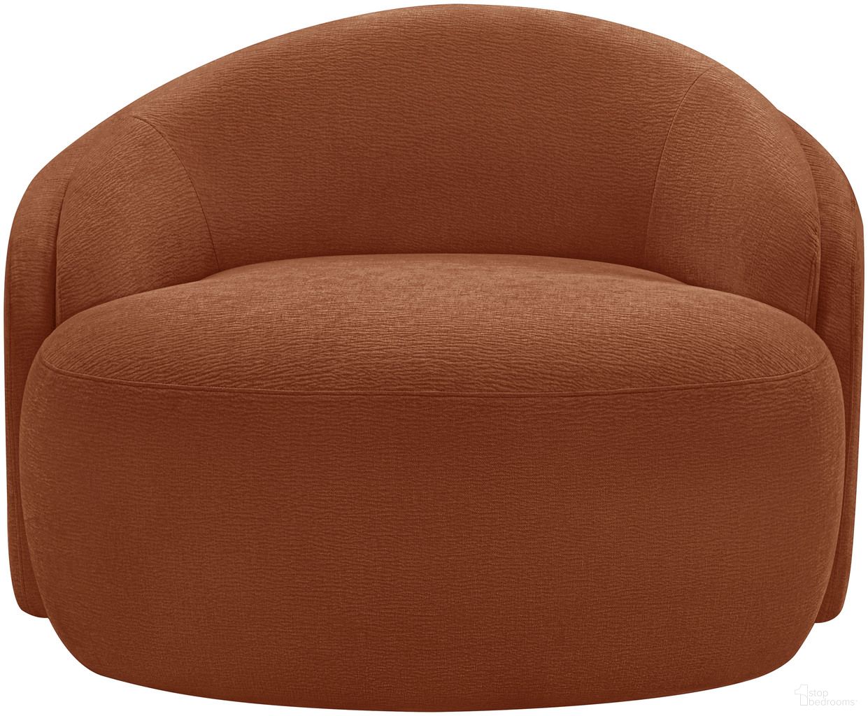 The appearance of Caspian Chenille Fabric Upholstered Chair In Cognac designed by Meridian in the modern / contemporary interior design. This cognac piece of furniture  was selected by 1StopBedrooms from Caspian Collection to add a touch of cosiness and style into your home. Sku: 44033Cognac-C. Material: Chenille.
