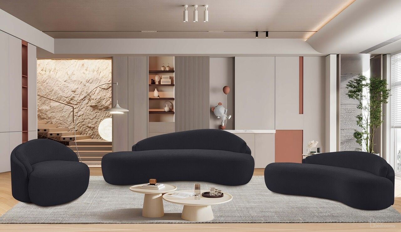 The appearance of Caspian Chenille Fabric Upholstered Living Room Set In Black designed by Meridian in the modern / contemporary interior design. This black piece of furniture was selected by 1StopBedrooms from Caspian Collection to add a touch of cosiness and style into your home. Sku: 44033Black-S;44033Black-L. Material: Chenille.