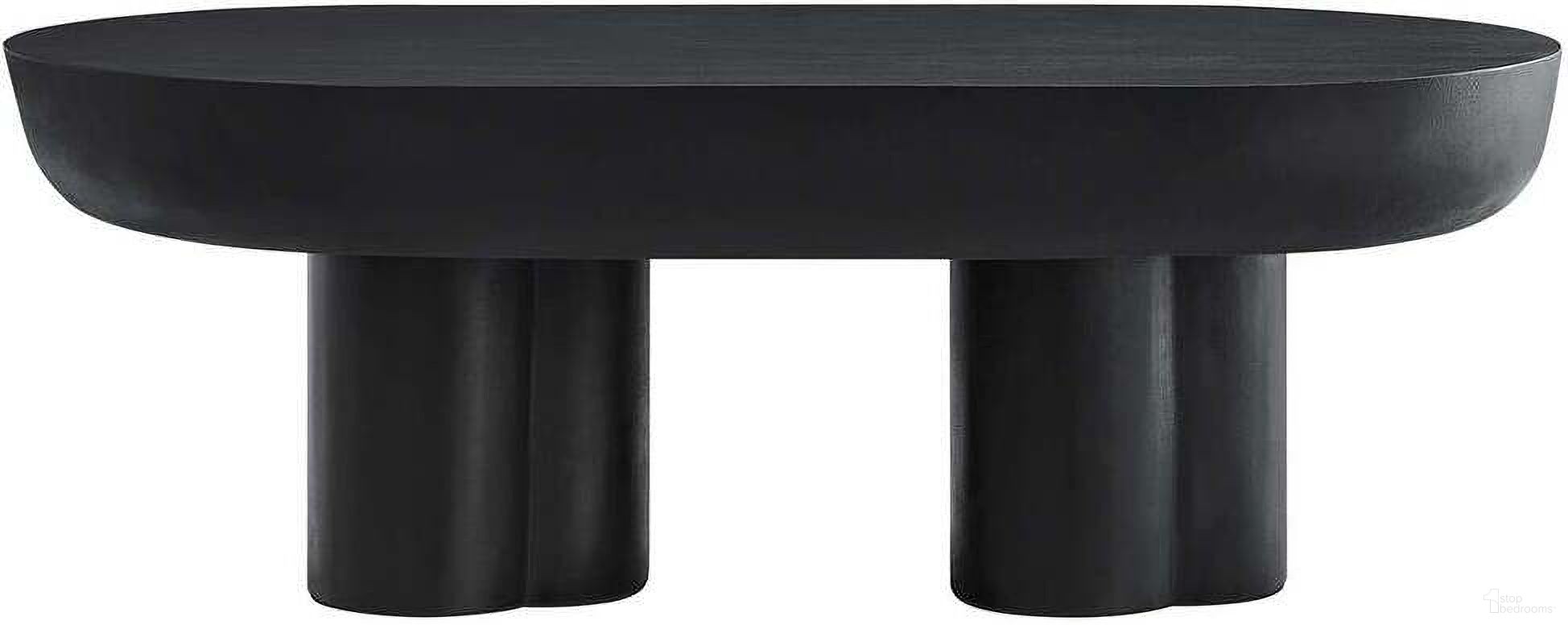 The appearance of Caspian Concrete Oval Coffee Table In Black designed by Modway in the modern / contemporary interior design. This black piece of furniture  was selected by 1StopBedrooms from Caspian Collection to add a touch of cosiness and style into your home. Sku: EEI-6763-BLK-1;EEI-6763-BLK-2. Material: Wood.