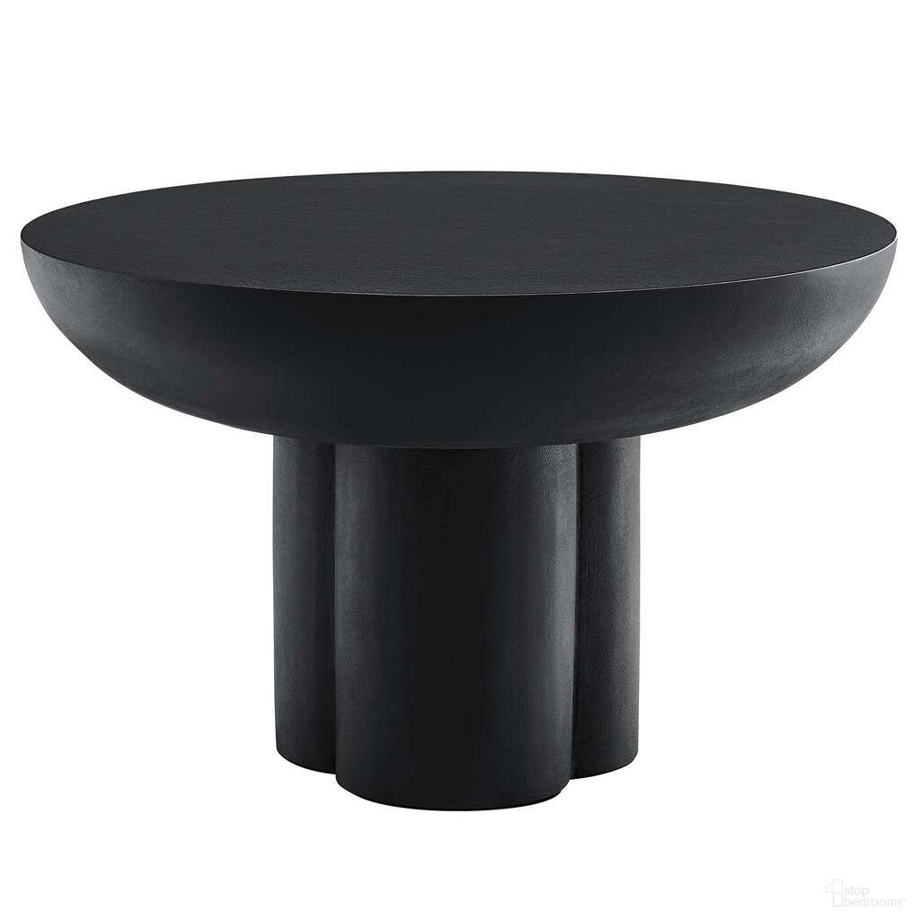 The appearance of Caspian Concrete Round Coffee Table In Black designed by Modway in the modern / contemporary interior design. This black piece of furniture  was selected by 1StopBedrooms from Caspian Collection to add a touch of cosiness and style into your home. Sku: EEI-6760-BLK-1;EEI-6760-BLK-2. Material: Wood.