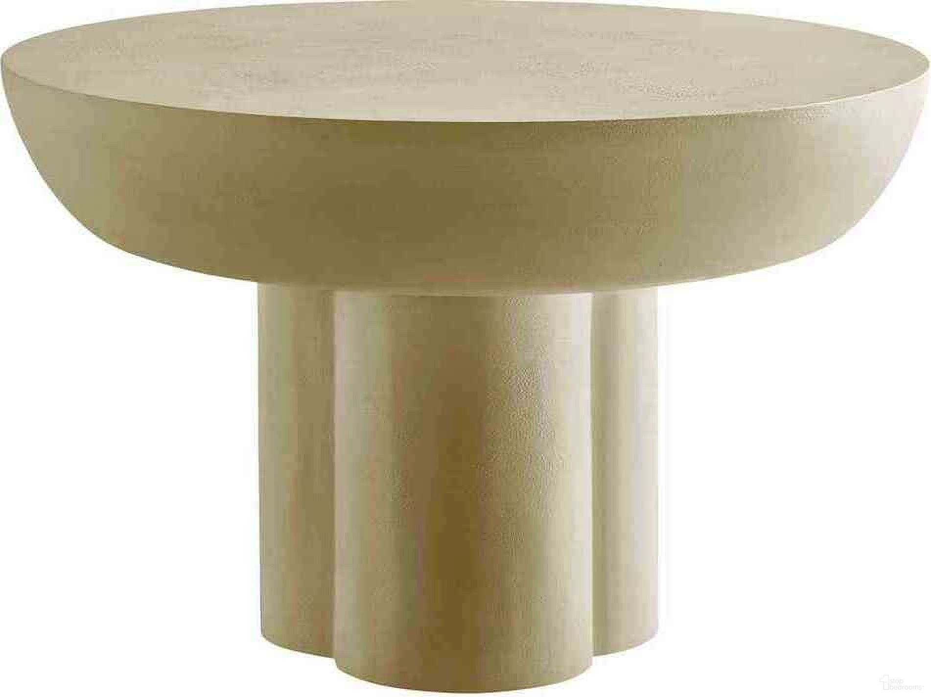 Caspian Concrete Round Coffee Table In White