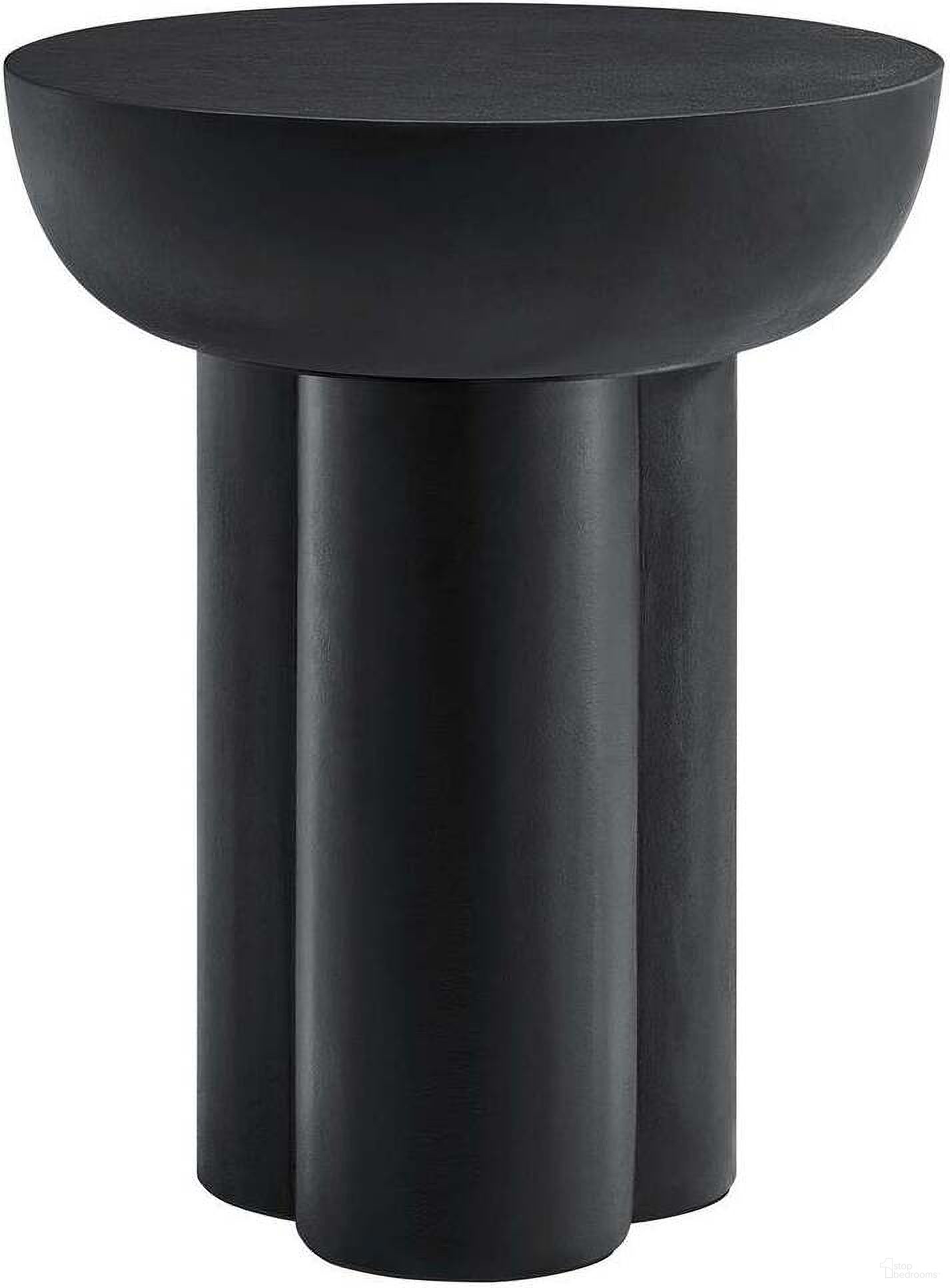 The appearance of Caspian Concrete Round Side Table In Black designed by Modway in the modern / contemporary interior design. This black piece of furniture  was selected by 1StopBedrooms from Caspian Collection to add a touch of cosiness and style into your home. Sku: EEI-6761-BLK. Material: Wood.
