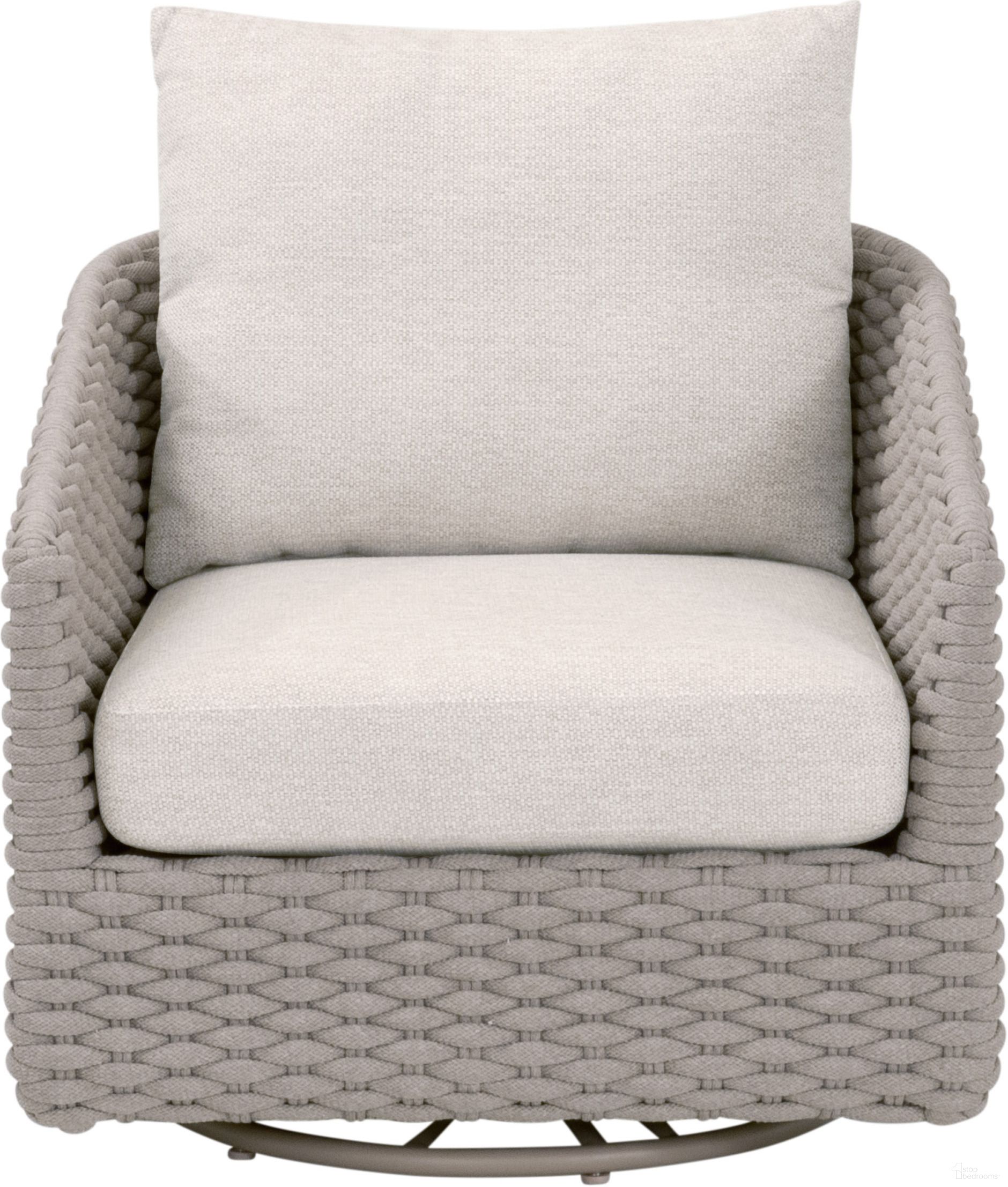 The appearance of Caspian Outdoor Swivel Rocker Sofa Chair In Taupe and Brown designed by Essentials For Living in the transitional interior design. This taupe/brown piece of furniture was selected by 1StopBedrooms from Woven Collection to add a touch of cosiness and style into your home. Sku: 6863-1SRCK.TAU/ECR. Material: Aluminum.