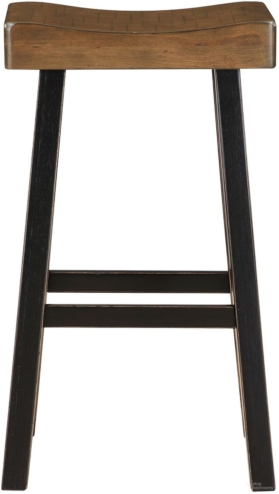 The appearance of Caspian Pub Height Stool Set of 2 In Black and Brown designed by Homelegance in the modern / contemporary interior design. This black and brown piece of furniture  was selected by 1StopBedrooms from Caspian Collection to add a touch of cosiness and style into your home. Sku: 5687BTT-29. Material: Solid Rubberwood.